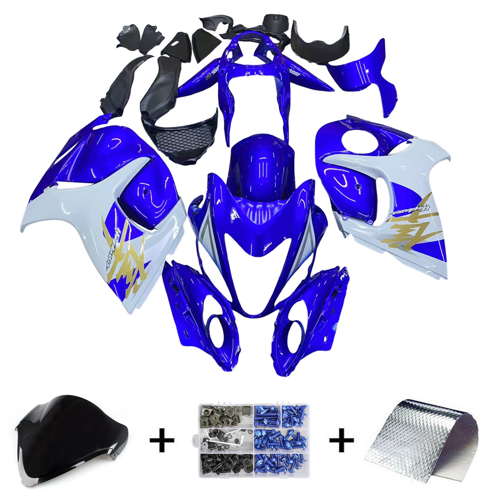 Amotopart Suzuki Hayabusa GSX1300R 2008-2020 Kit de carénage carrosserie plastique ABS