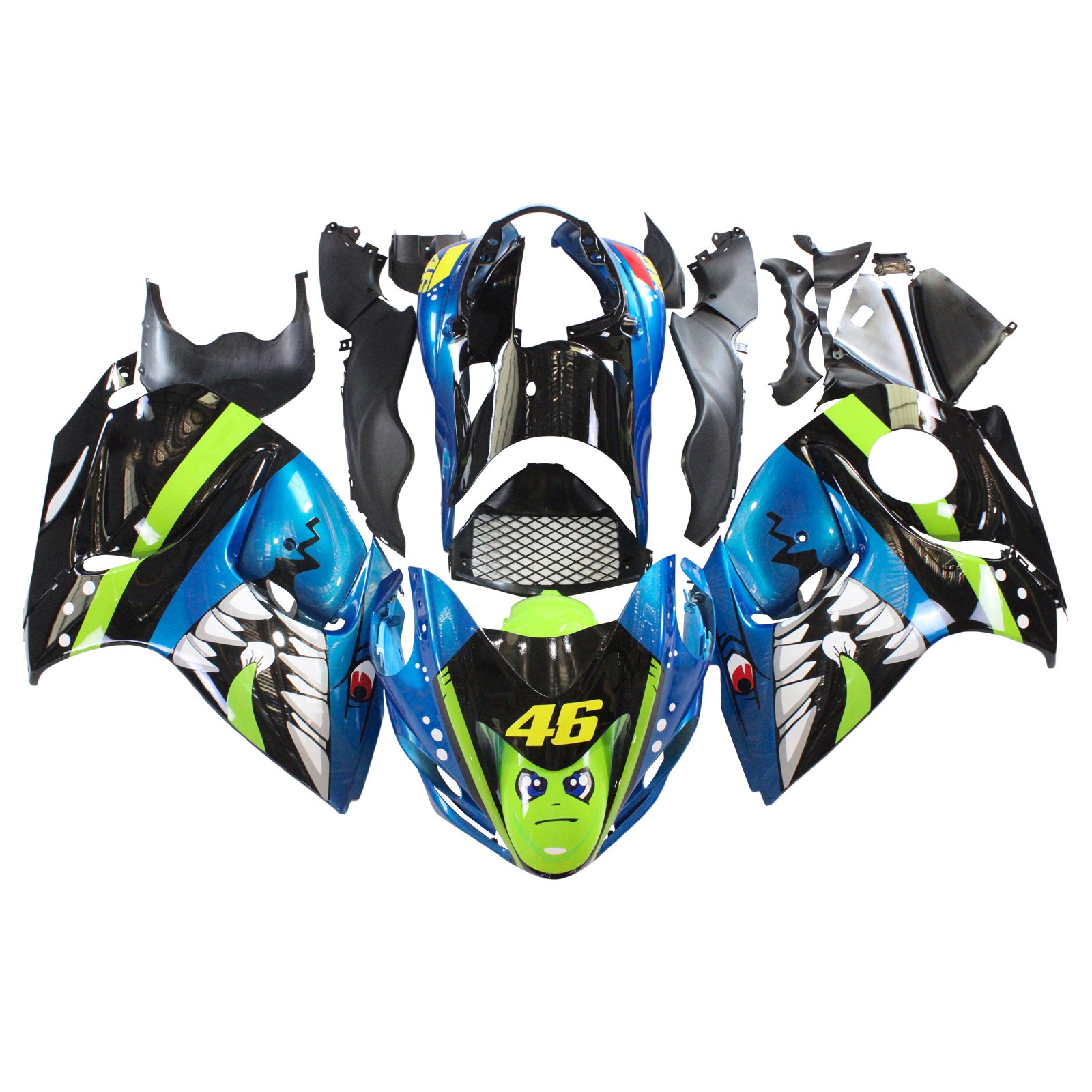 Amotopart Suzuki Hayabusa GSXR1300 2008-2020 Kit de carénage Carrosserie Plastique ABS