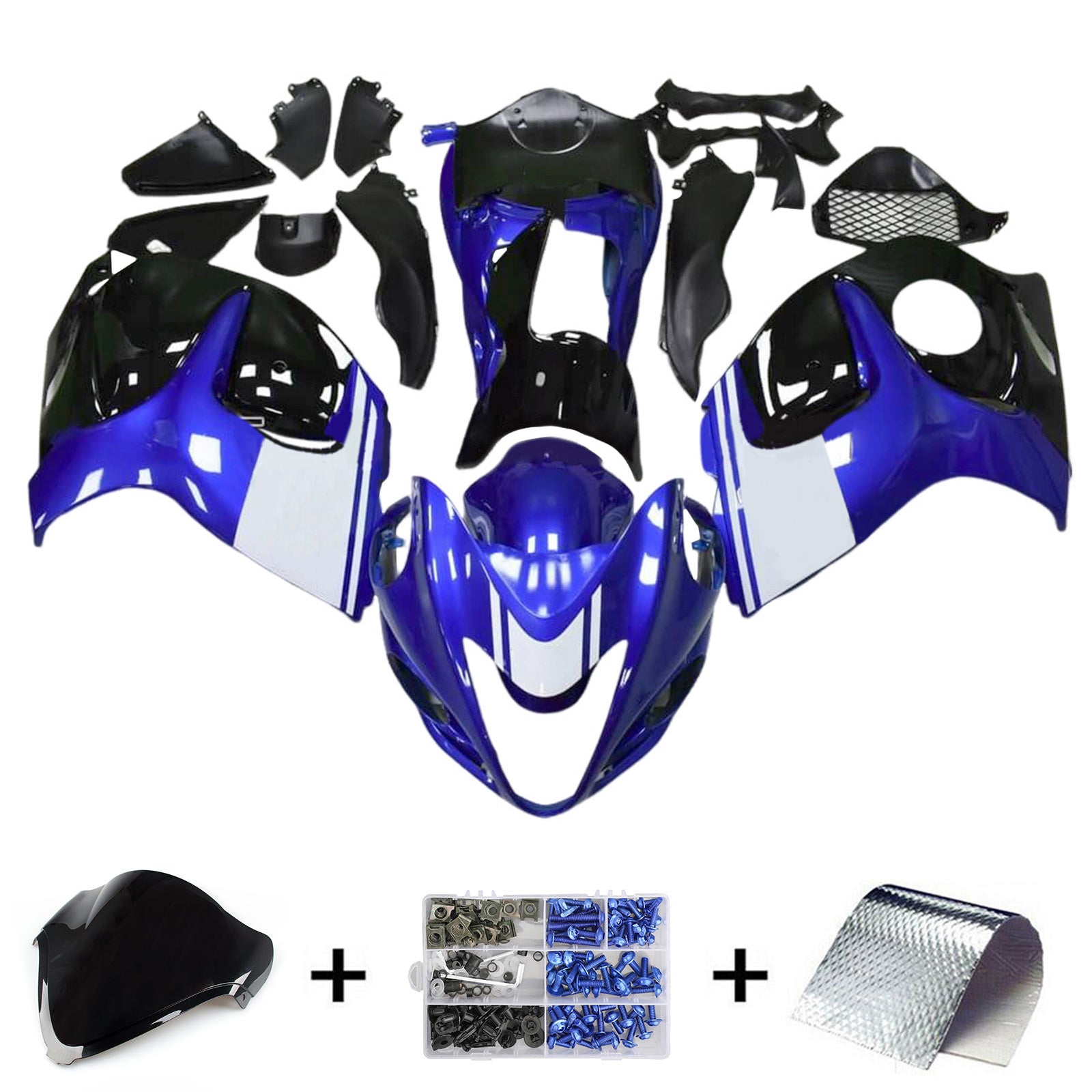 Kit de carénage d'injection Suzuki Hayabusa GSX1300R 2008-2020, carrosserie en plastique ABS