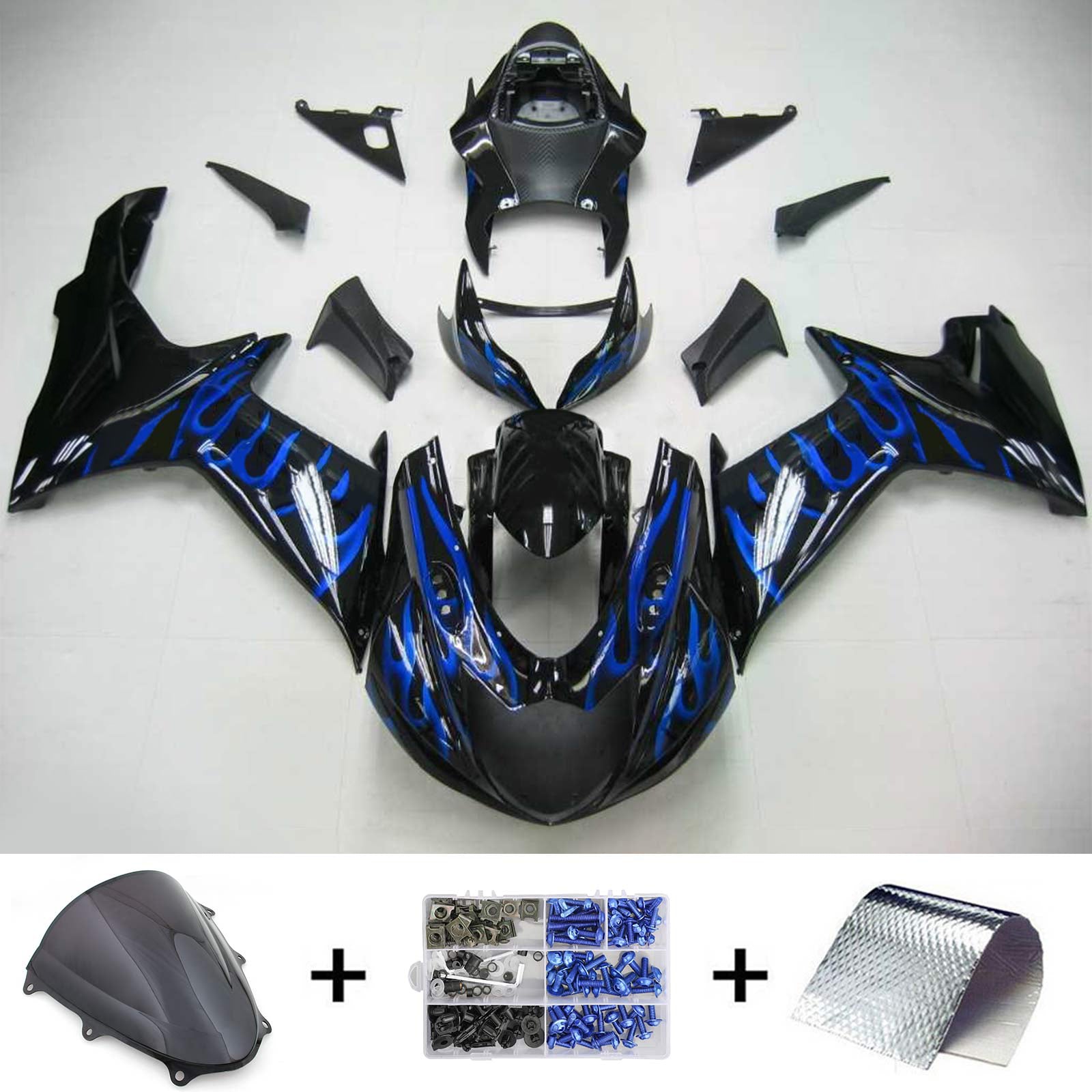 Amotopart Suzuki GSXR 600/750 2011-2025 K11 Carénage Kit Carrosserie Plastique ABS