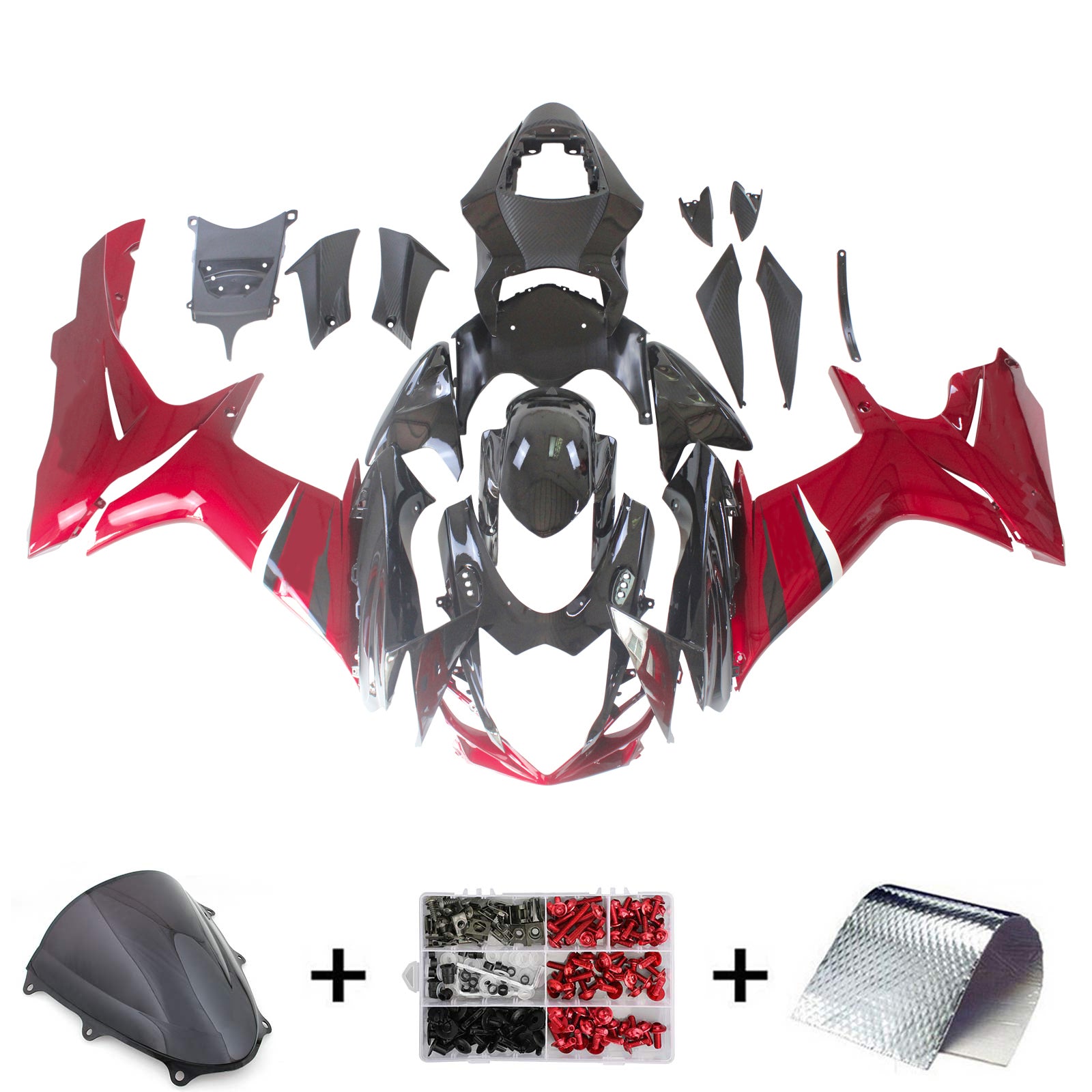 Amotopart Suzuki GSXR 600/750 2011-2025 K11 Carénage Kit Carrosserie Plastique ABS
