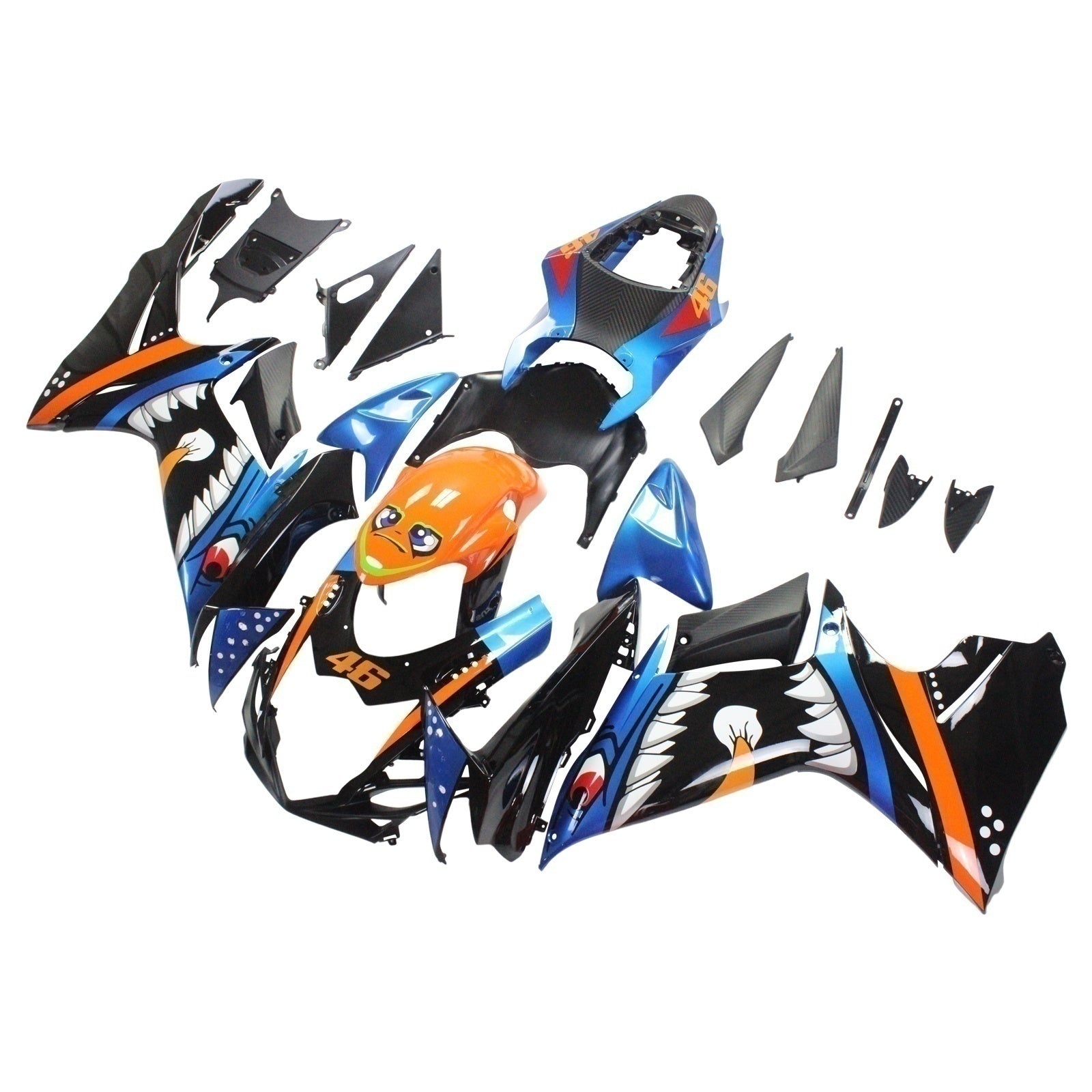 Amotopart Suzuki GSXR 600/750 2011-2025 K11 Carénage Kit Carrosserie Plastique ABS
