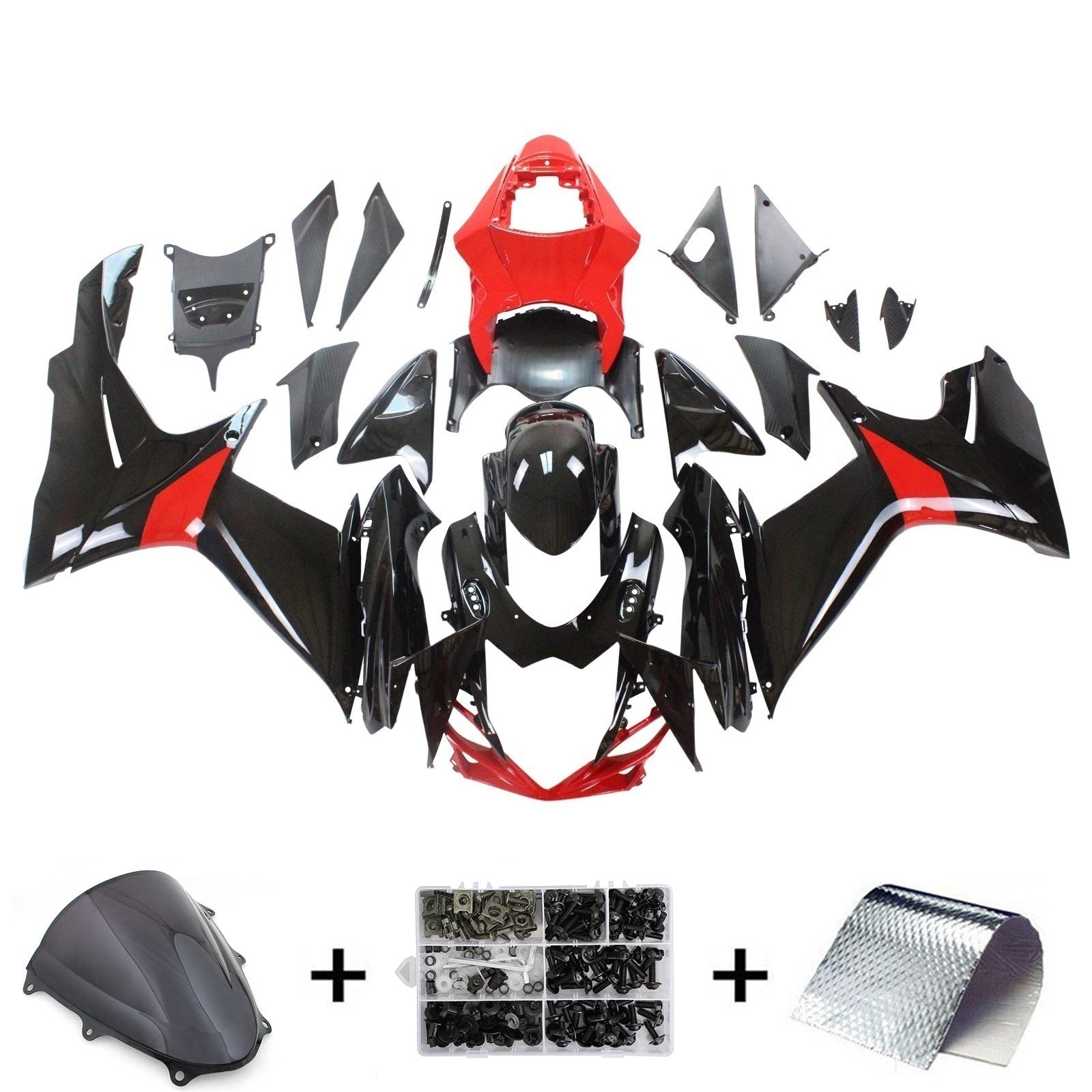 Amotopart Suzuki GSXR 600/750 2011-2025 K11 Carénage Kit Carrosserie Plastique ABS