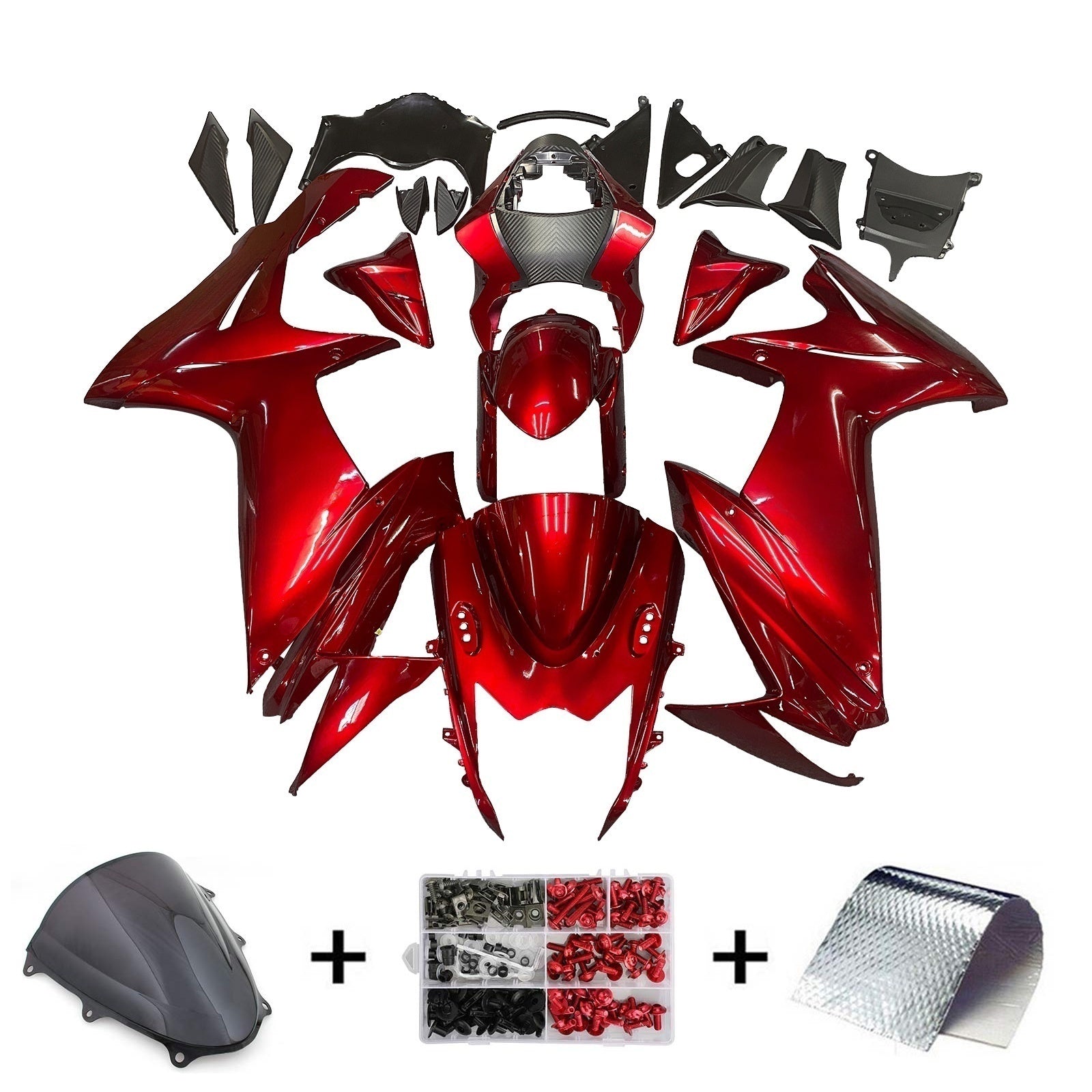 Amotopart Suzuki GSXR 600/750 2011-2025 K11 Carénage Kit Carrosserie Plastique ABS