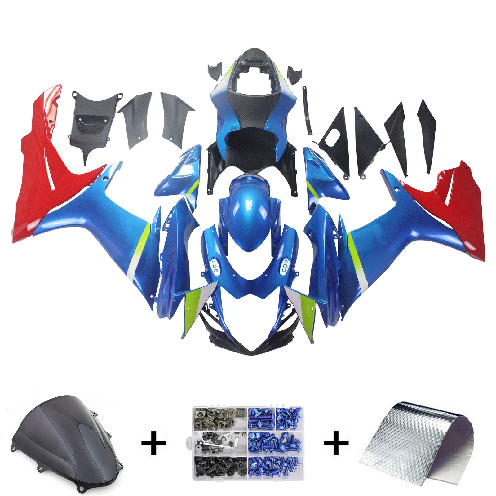 Amotopart Suzuki GSXR 600/750 2011-2025 K11 Komplet oklepa karoserije ABS plastika