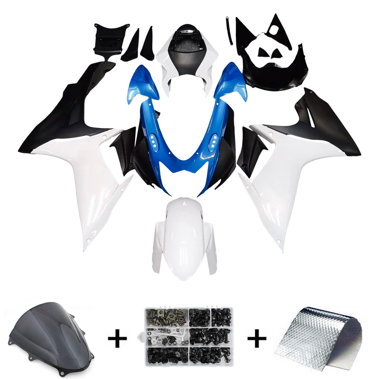 Amotopart Suzuki GSXR 600/750 2011-2025 K11 Carénage Kit Carrosserie Plastique ABS