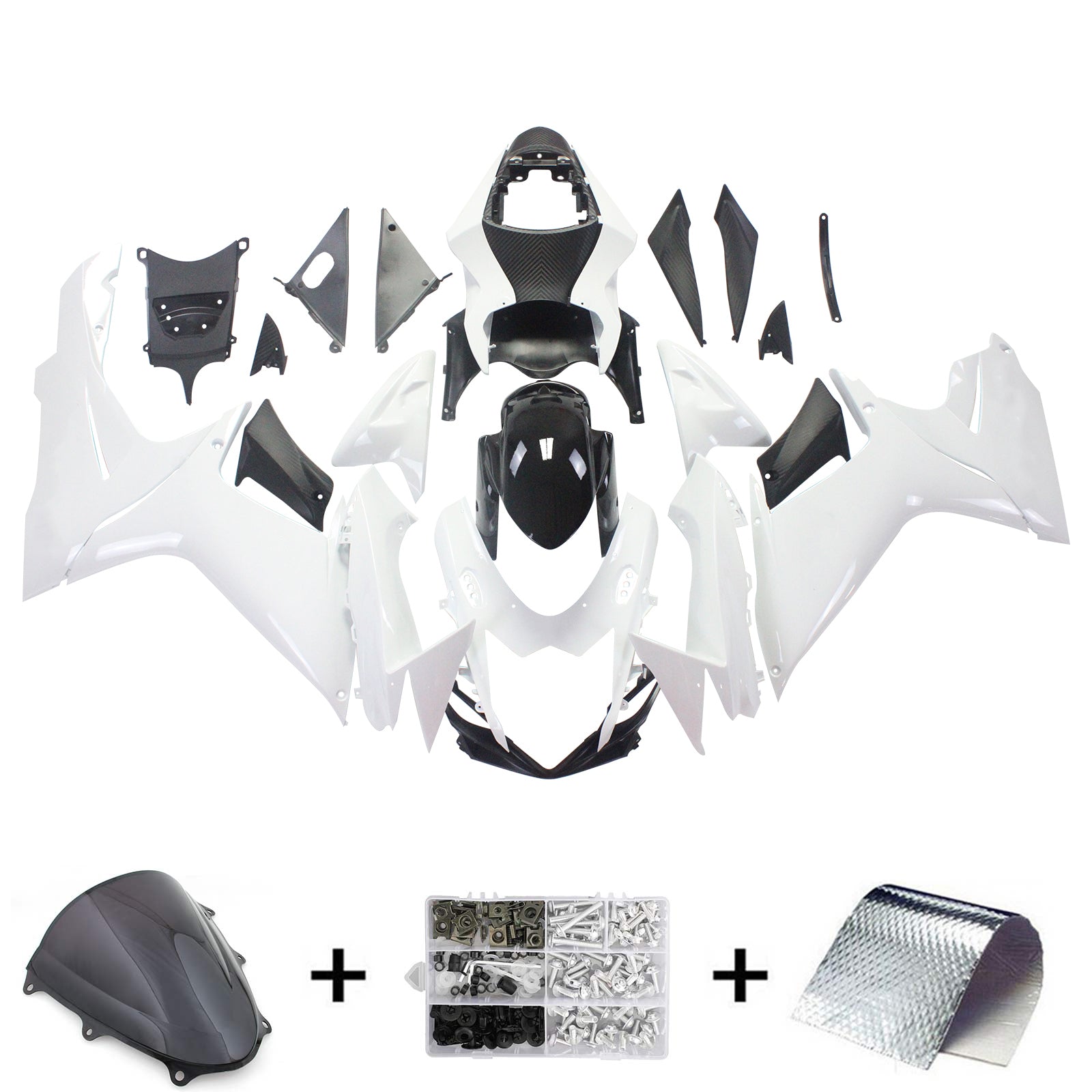 Amotopart Suzuki GSXR 600/750 2011-2025 K11 Carénage Kit Carrosserie Plastique ABS