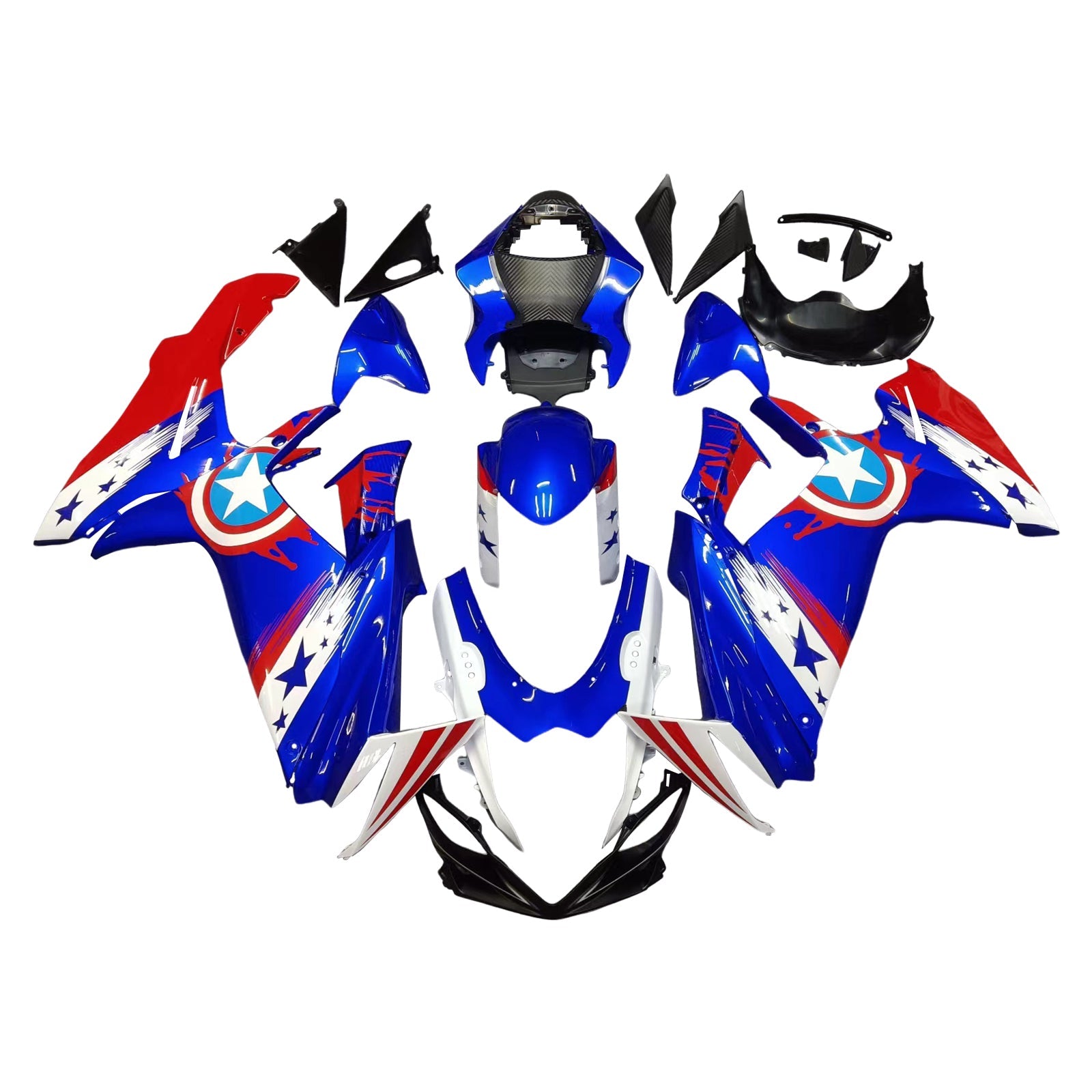 Amotopart Suzuki GSXR 600/750 2011-2025 K11 ABS muovinen korin suojasarja