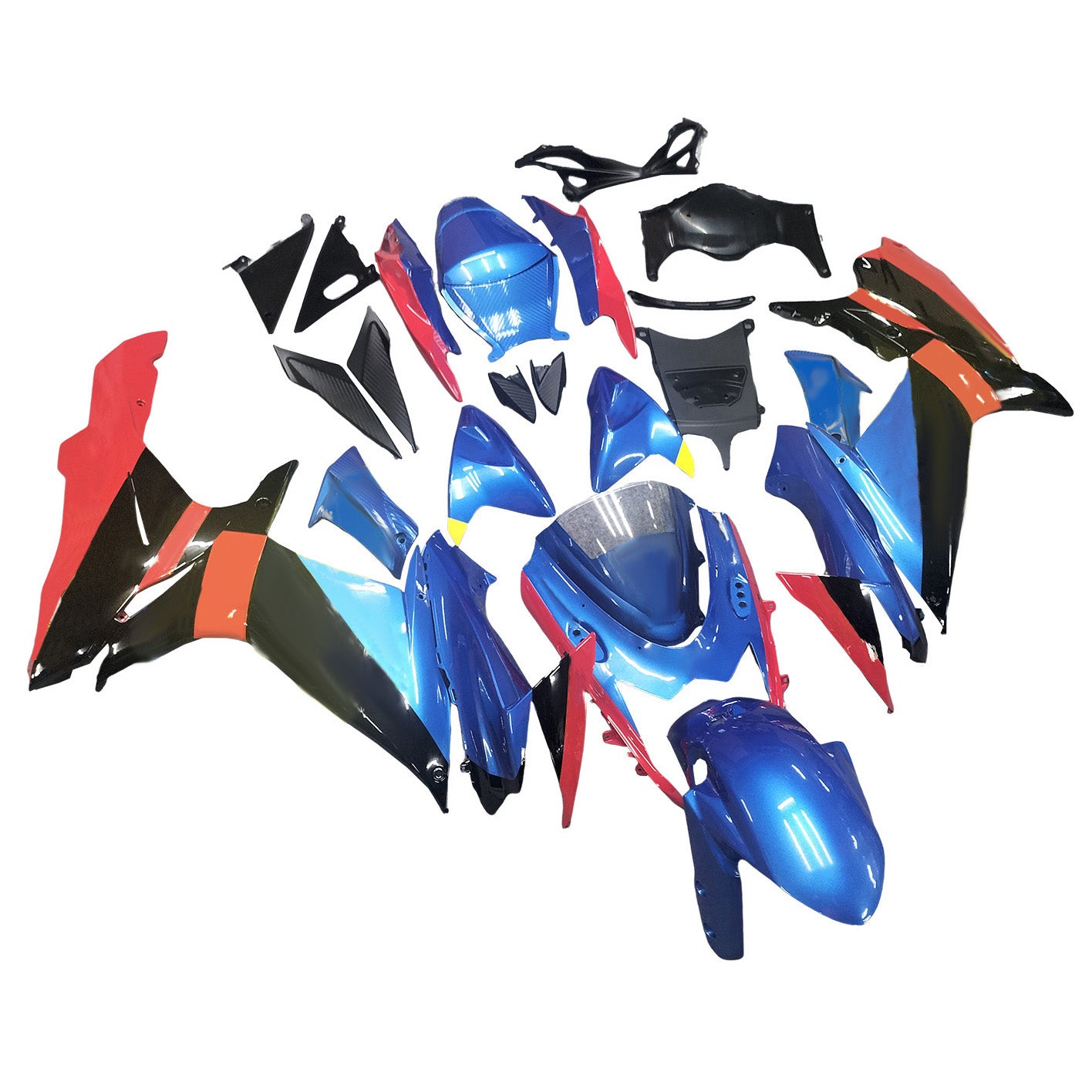 Amotopart Suzuki GSXR 600/750 2011-2025 K11 Kit Carénage Carrosserie Plastique ABS
