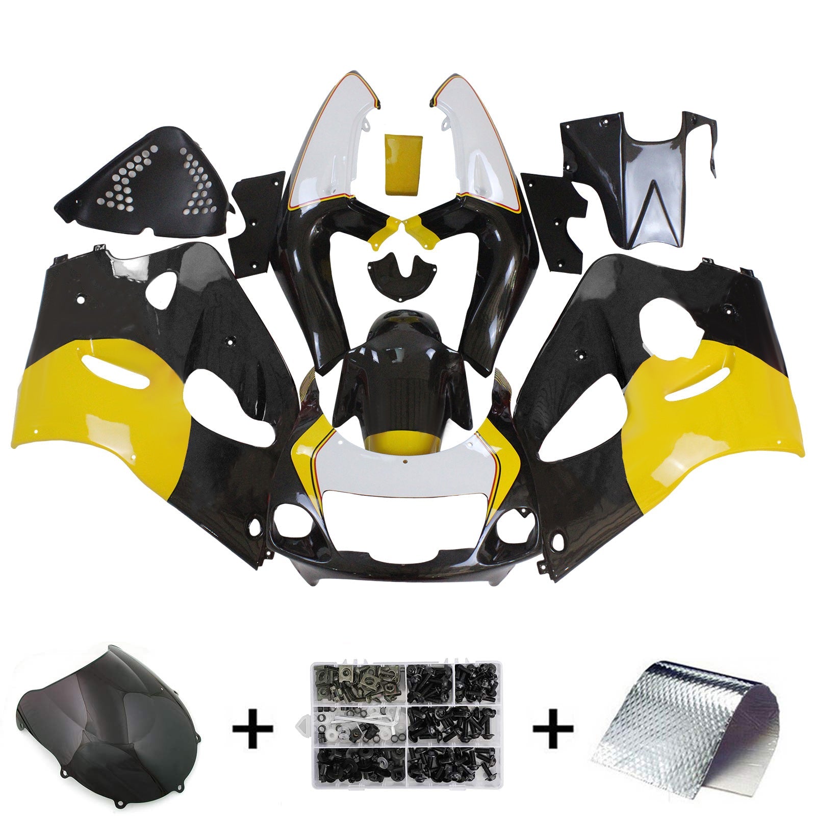 Amotopart Suzuki GSXR 600/750 1996-2000 Kit Carénage Carrosserie Plastique ABS