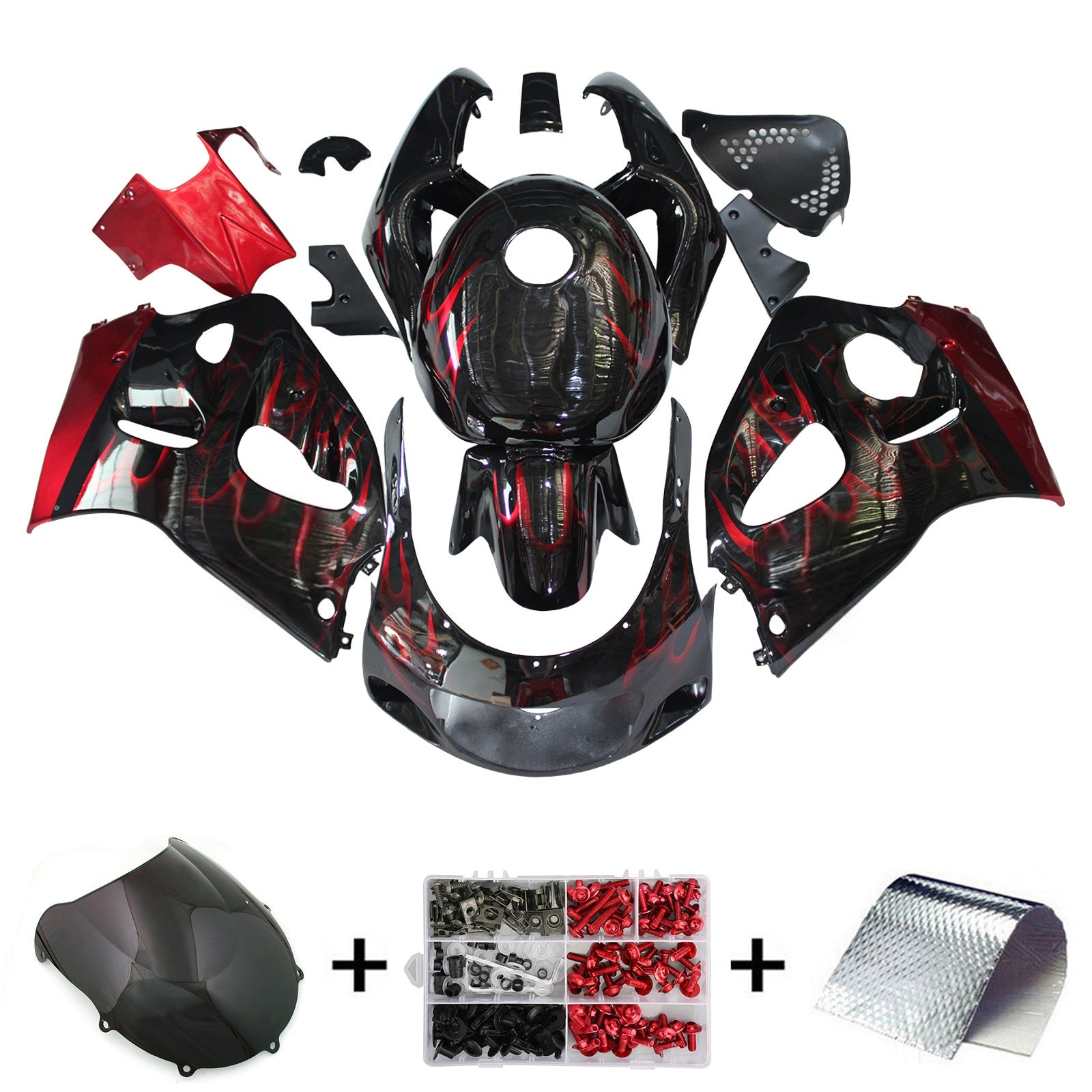 Amotopart Suzuki GSXR600 1996-2000 GSXR750 1996-1999 Kit de carenado de carrocería