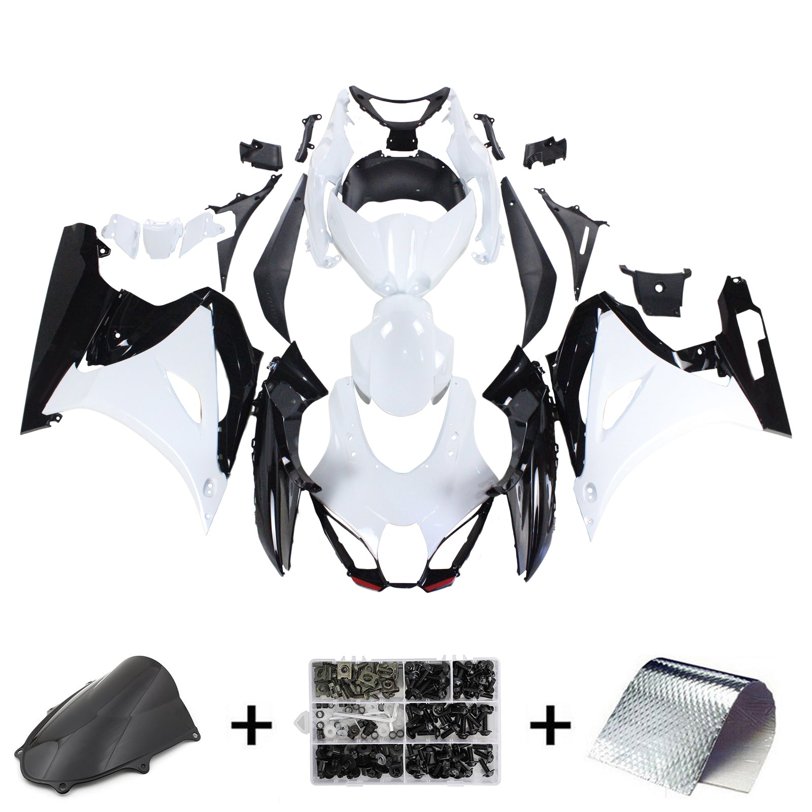 Amotopart Suzuki GSXR1000 2017-2020 K17 Carénage Kit Carrosserie Plastique ABS