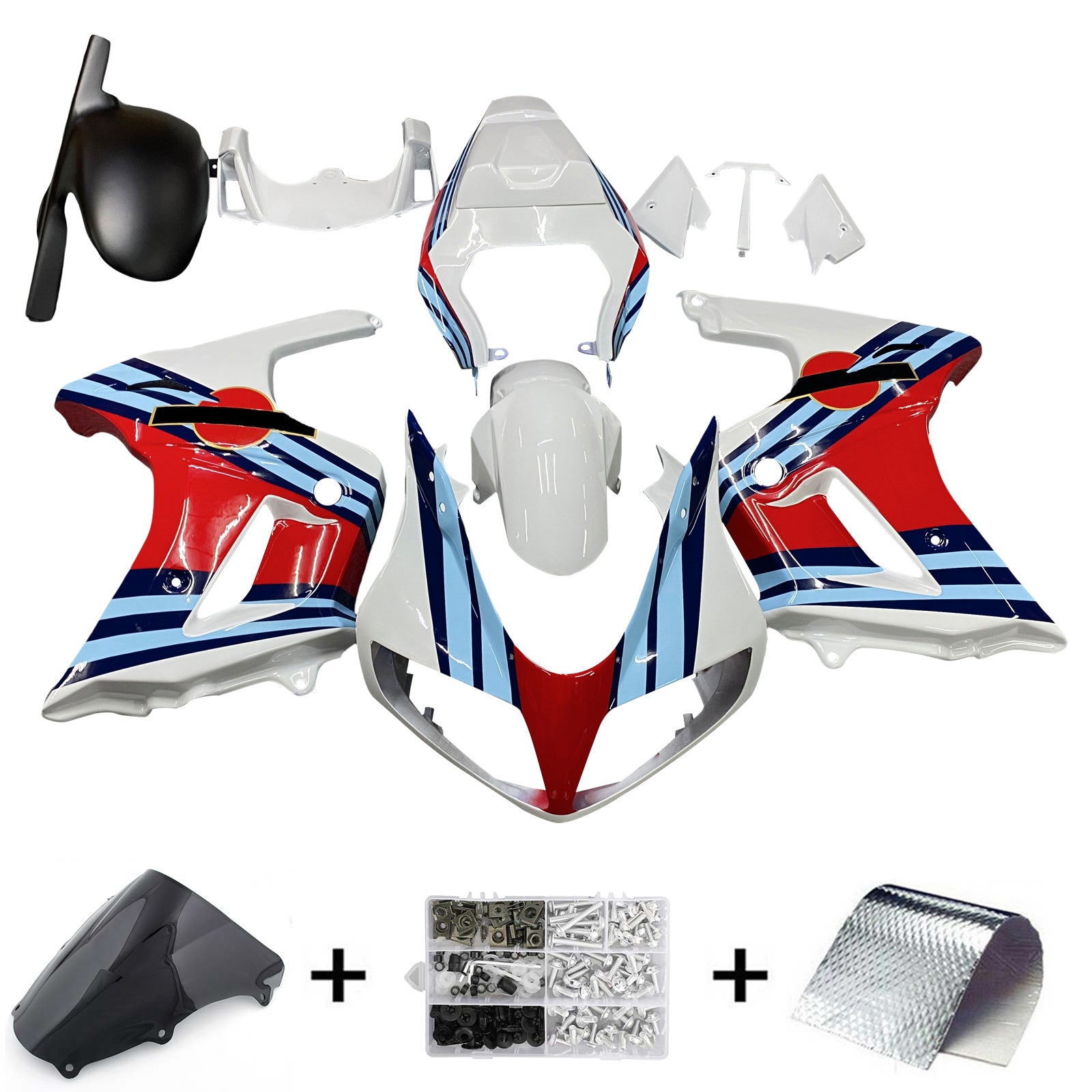 Amotopart Suzuki SV650 SV1000 2003-2011 Zestaw owiewek Nadwozie Tworzywo ABS