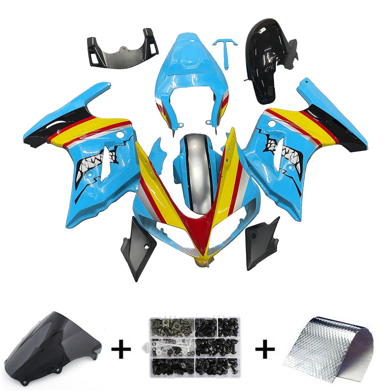 Amotopart Suzuki SV650 SV1000 2003-2011 Kit de carénage Carrosserie Plastique ABS