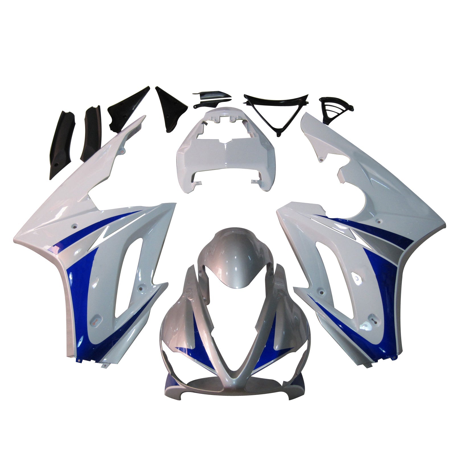 Amotopart Fit pour Triumph Daytona 675 2006-2008 Blanc Bleu Carrosserie Carénage ABS Injection Moulage 7 # Générique