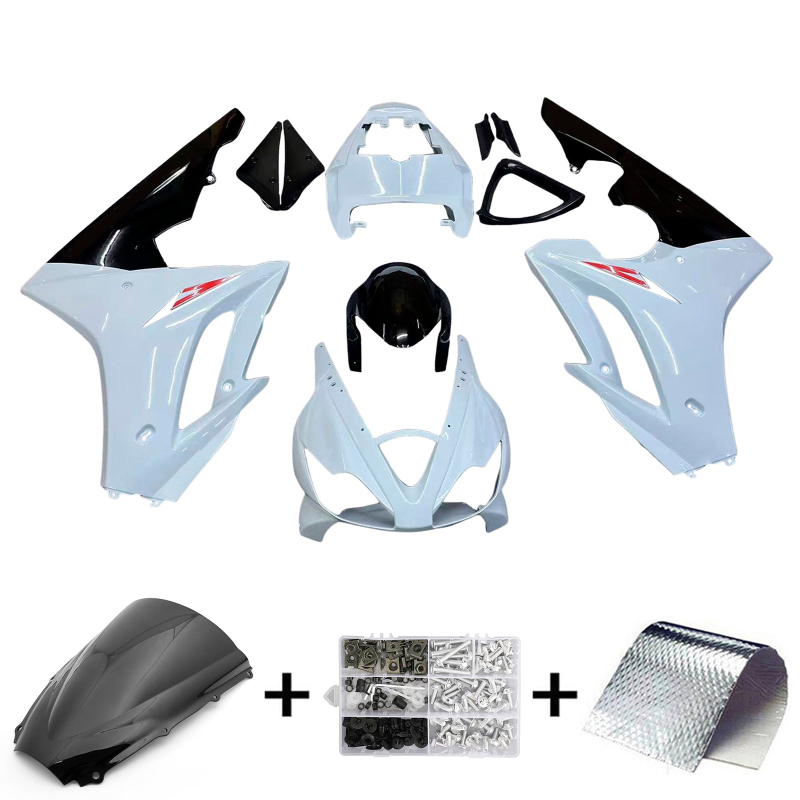 Amotopart Triumph Daytona 675 2006-2008 ABS kunststof carrosseriekuipset