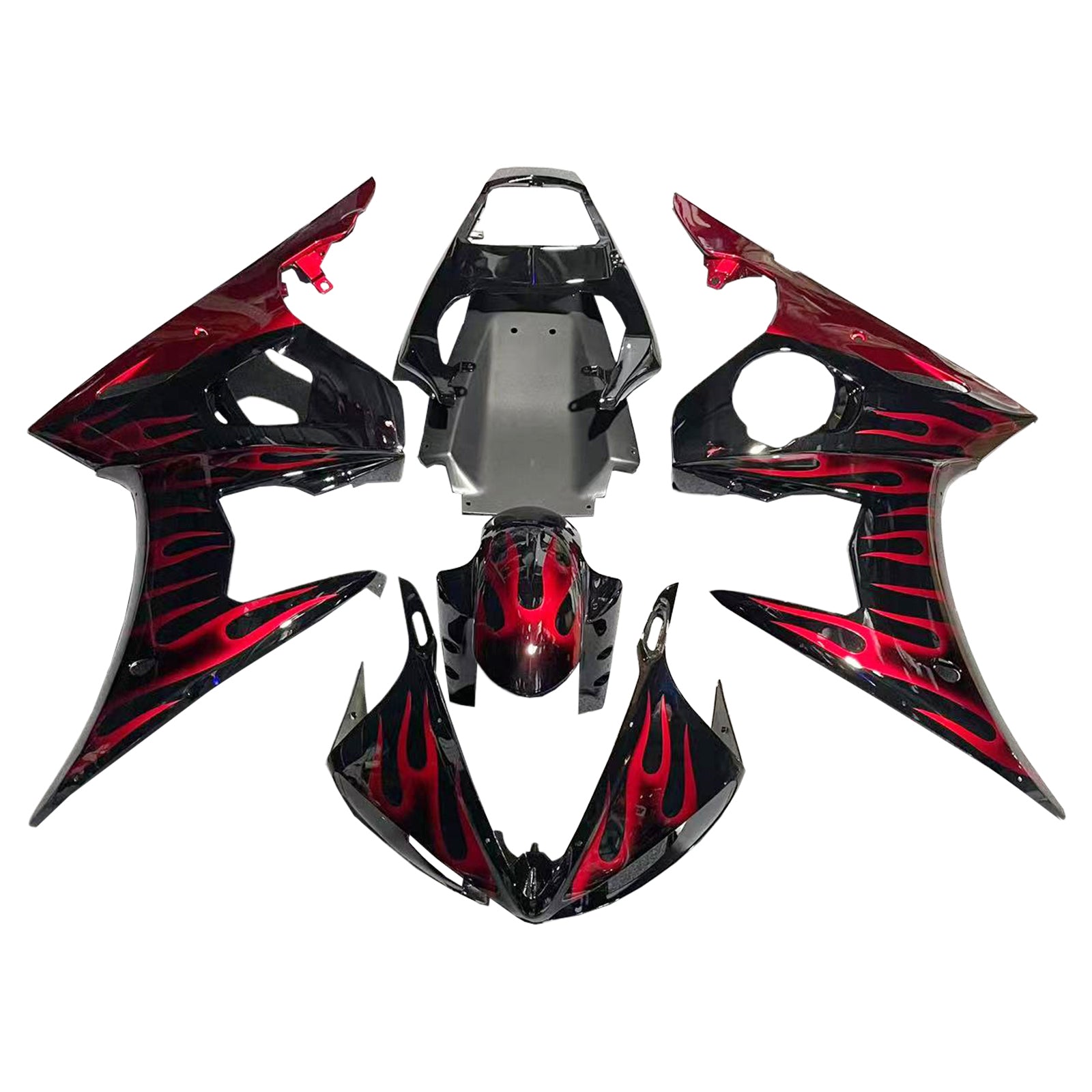 Kit de carénage en plastique ABS moulé par injection pour Yamaha YZF R6 2005 033