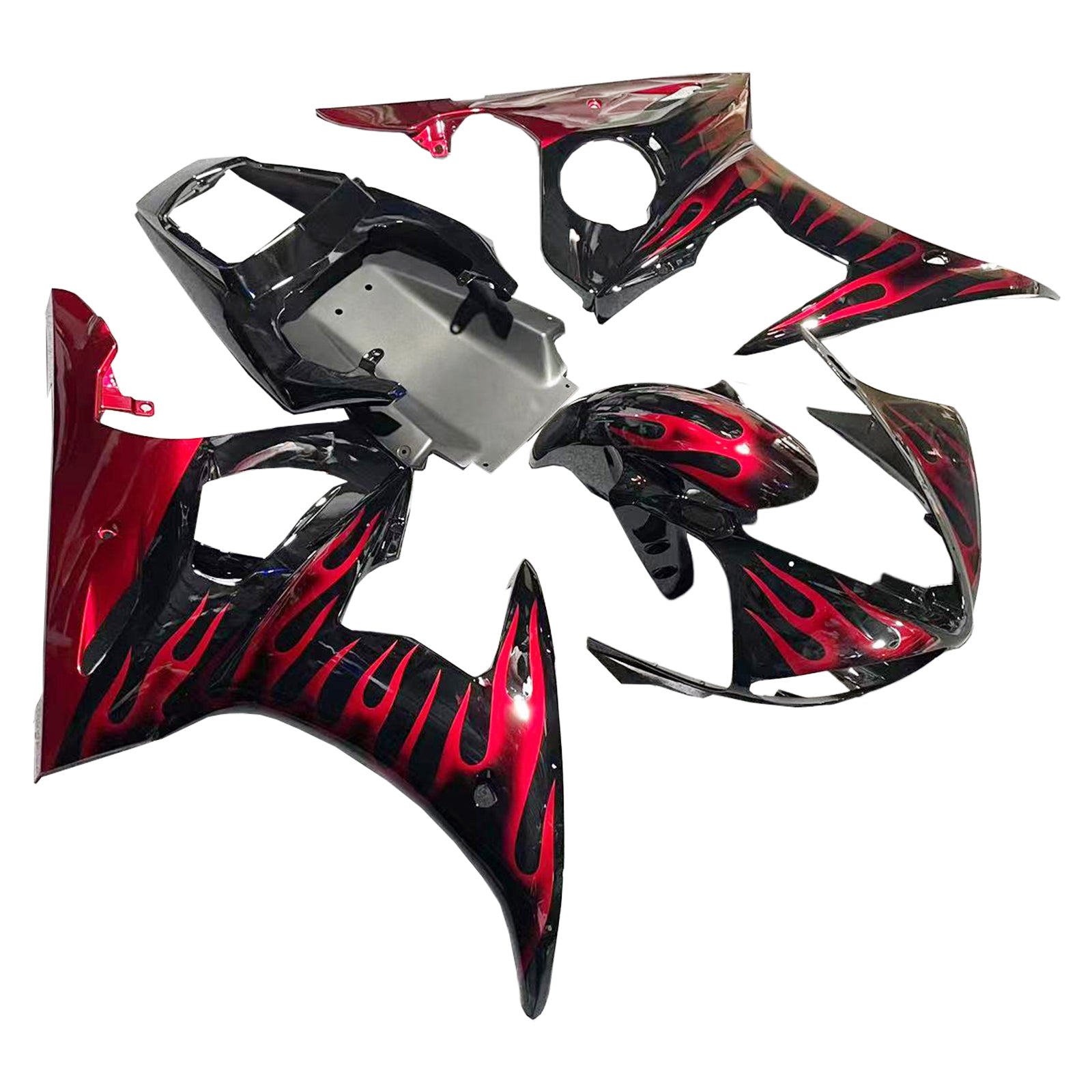 Kit de carénage en plastique ABS moulé par injection pour Yamaha YZF R6 2005 033