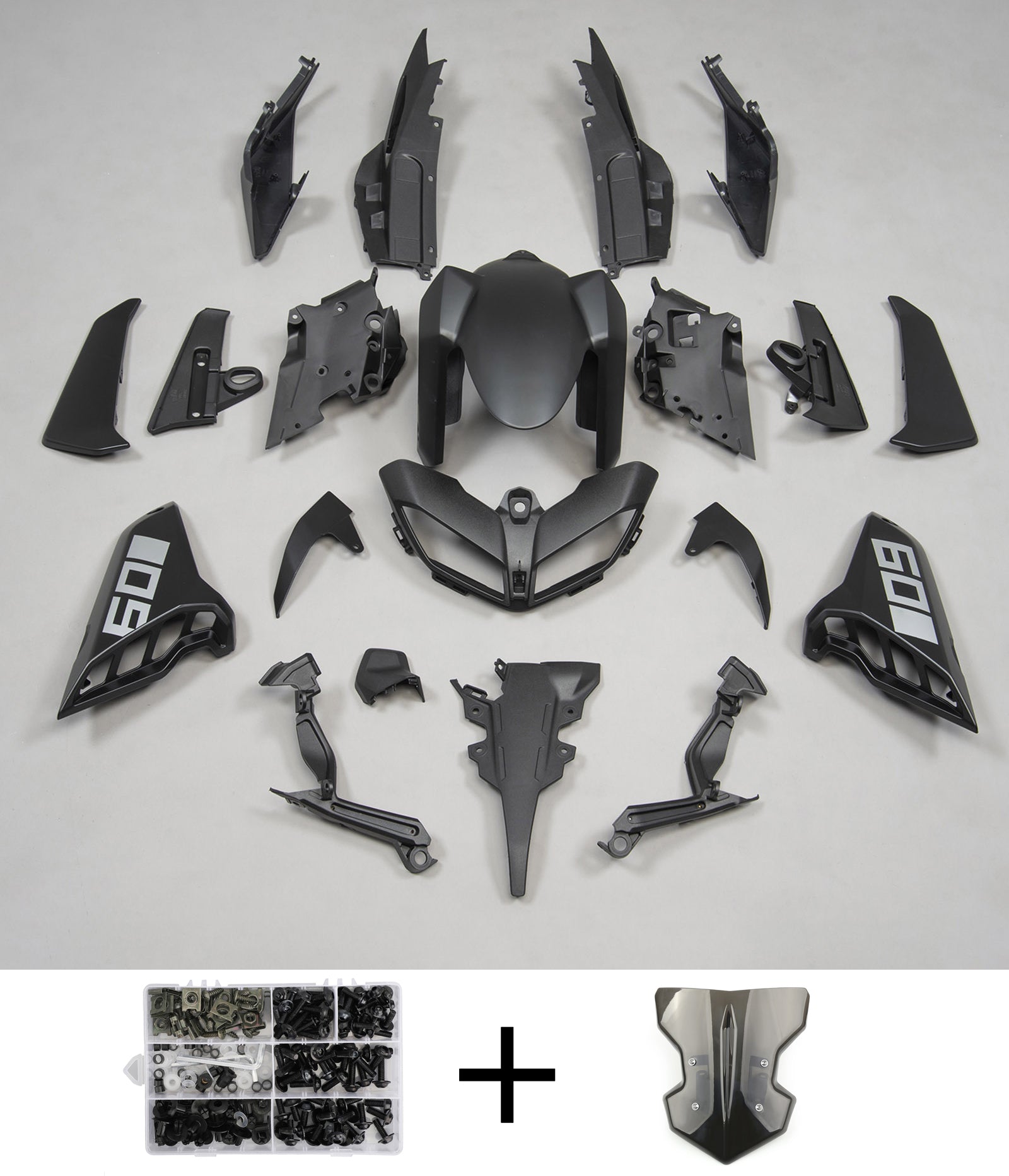 Carénage de carrosserie en plastique ABS 'injection Amotopart pour Yamaha MT-09 2017-2020 générique