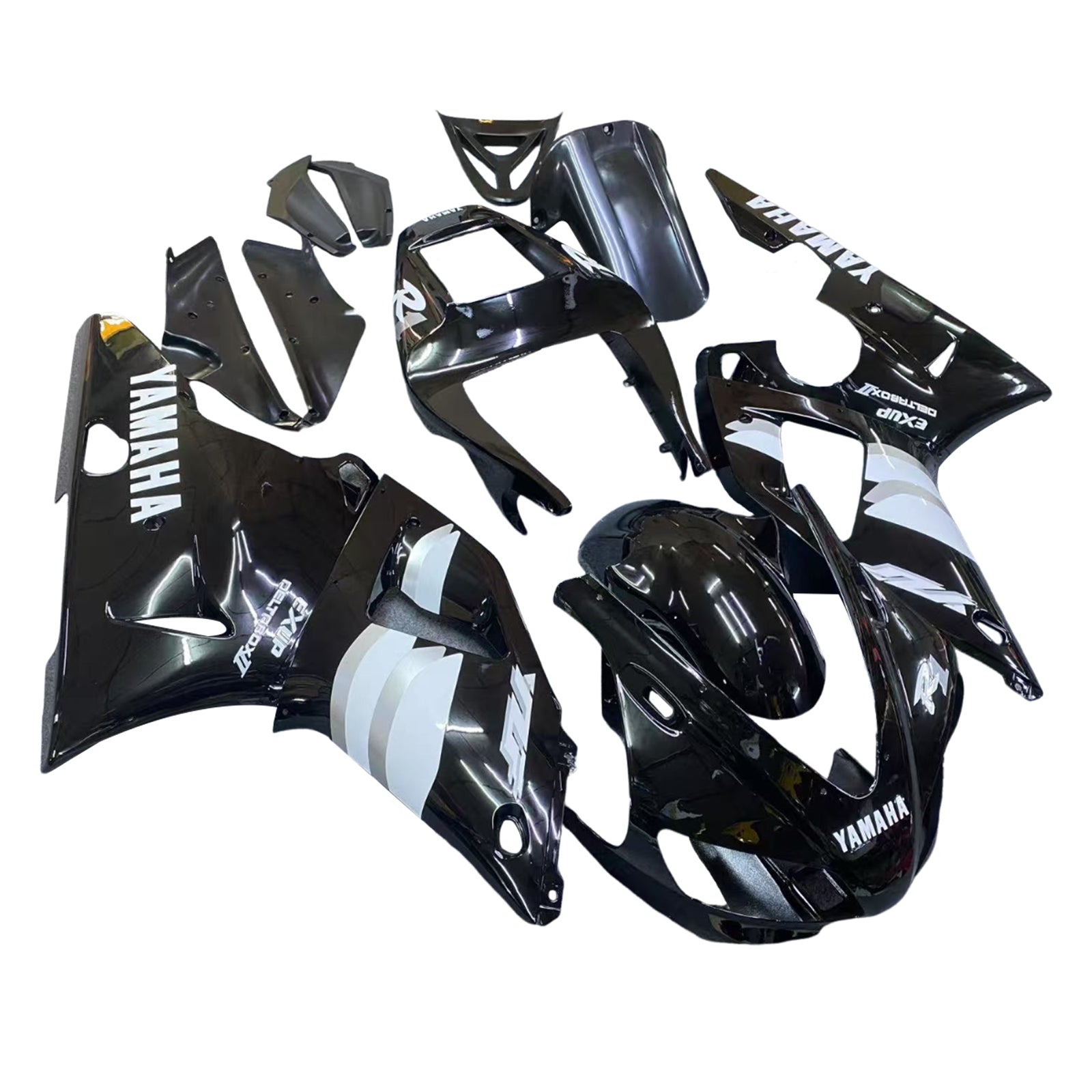 Carénages Amotopart 1998-1999 Yamaha YZF-R1 Noir Blanc R1 Generic
