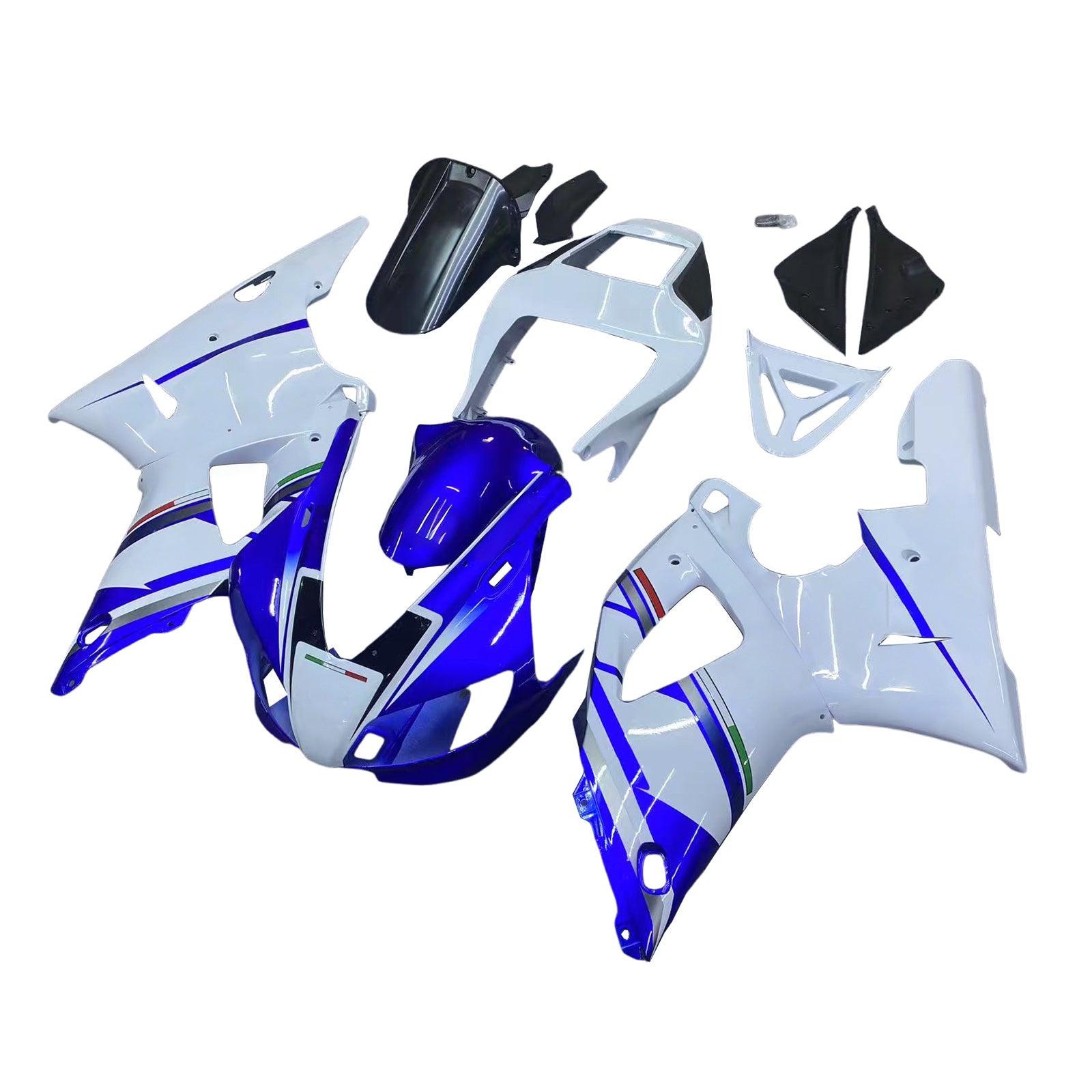 Carénages Amotopart 1998-1999 Yamaha YZF-R1 Bleu Blanc No.46 FIAT Generic