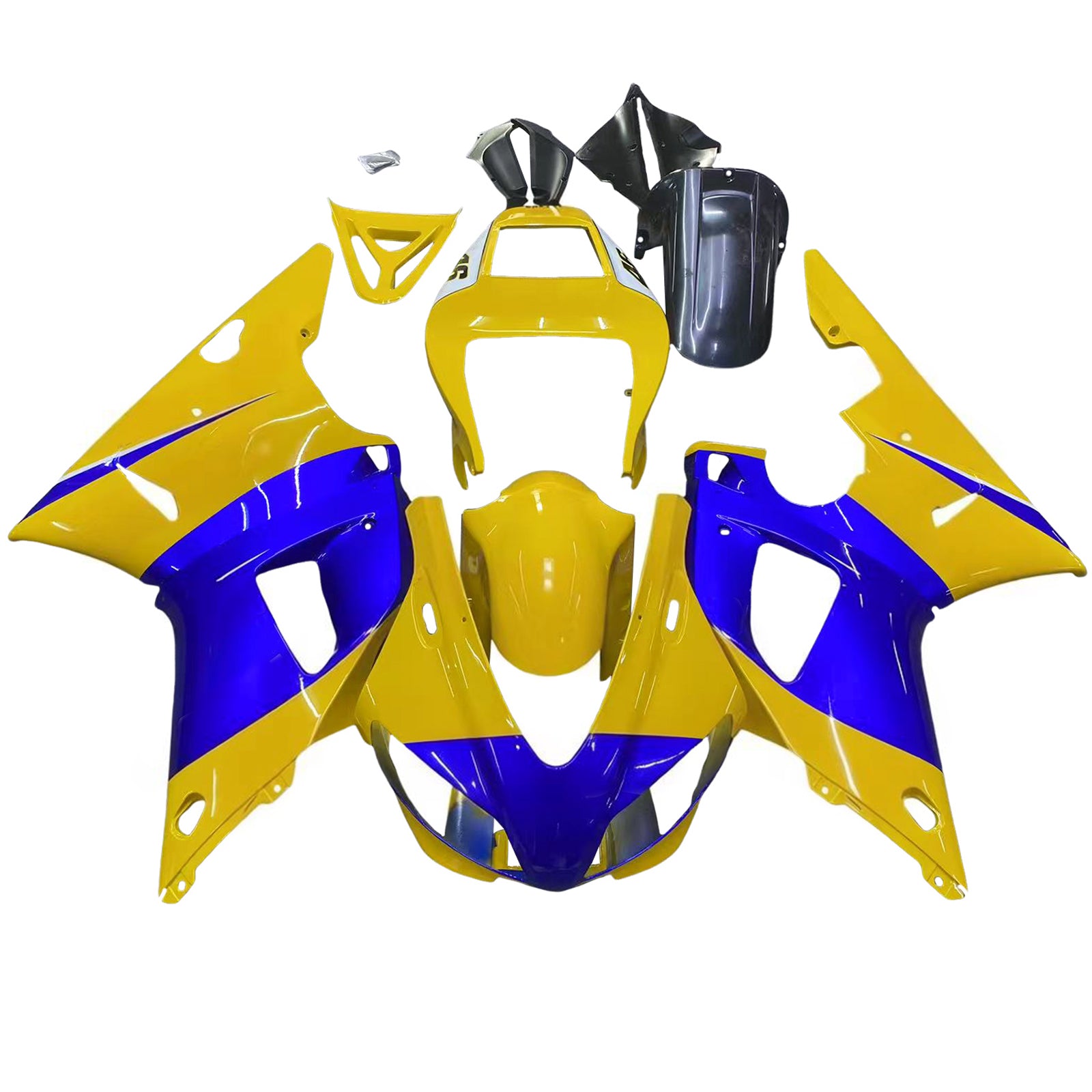 Amotopart stroomlijnkappen 1998-1999 Yamaha YZF-R1 geel blauw nr. 46 kameel generiek