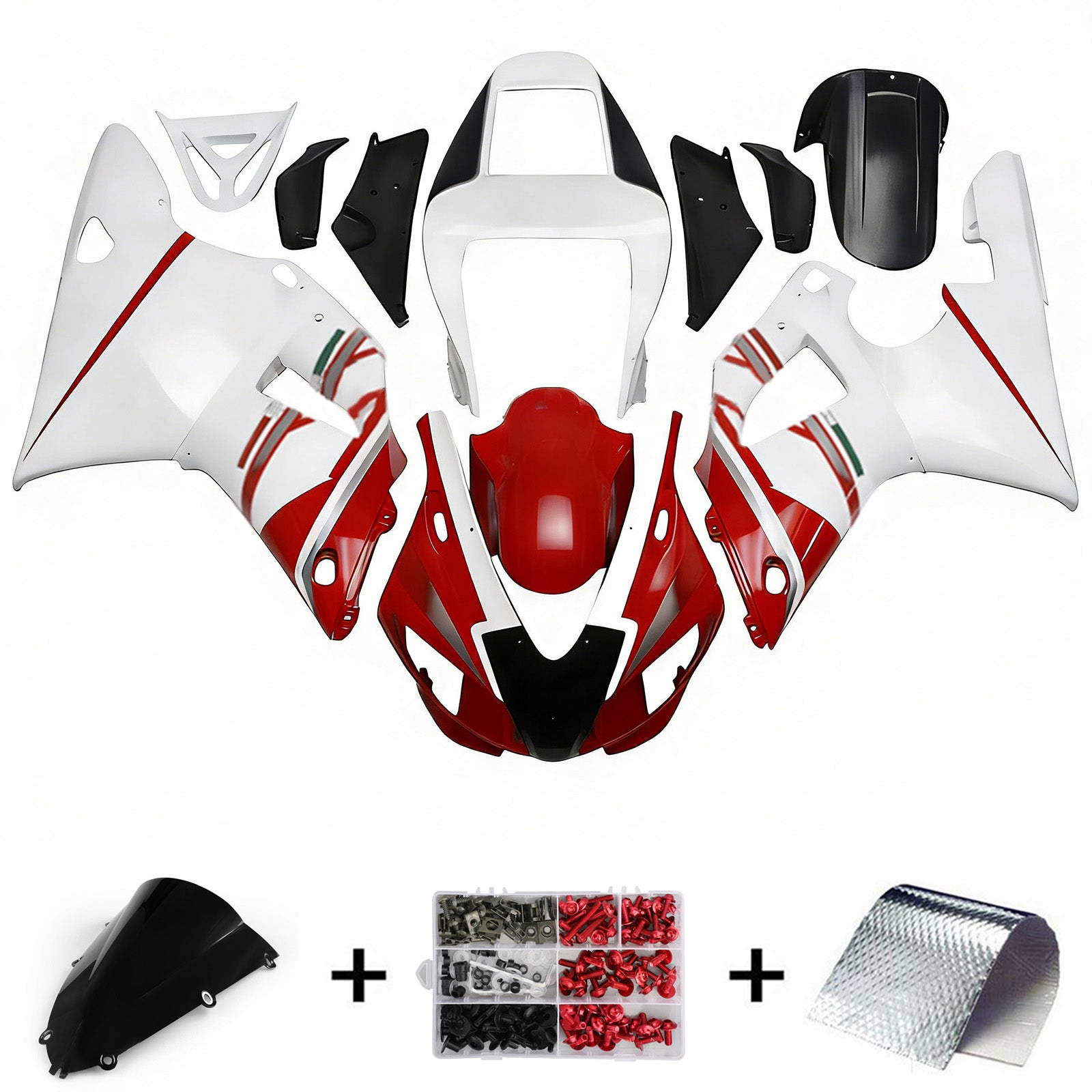 Amotopart Yamaha YZF 1000 R1 1998-1999 Kit Carénage Carrosserie Plastique ABS