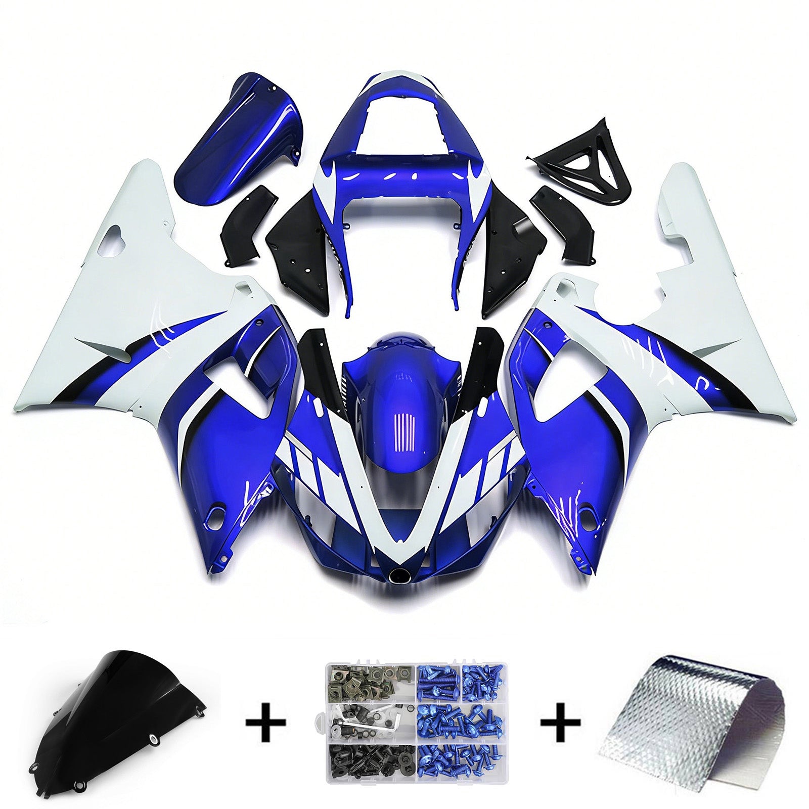 Amotopart Yamaha YZF 1000 R1 1998-1999 Kit Carénage Carrosserie Plastique ABS