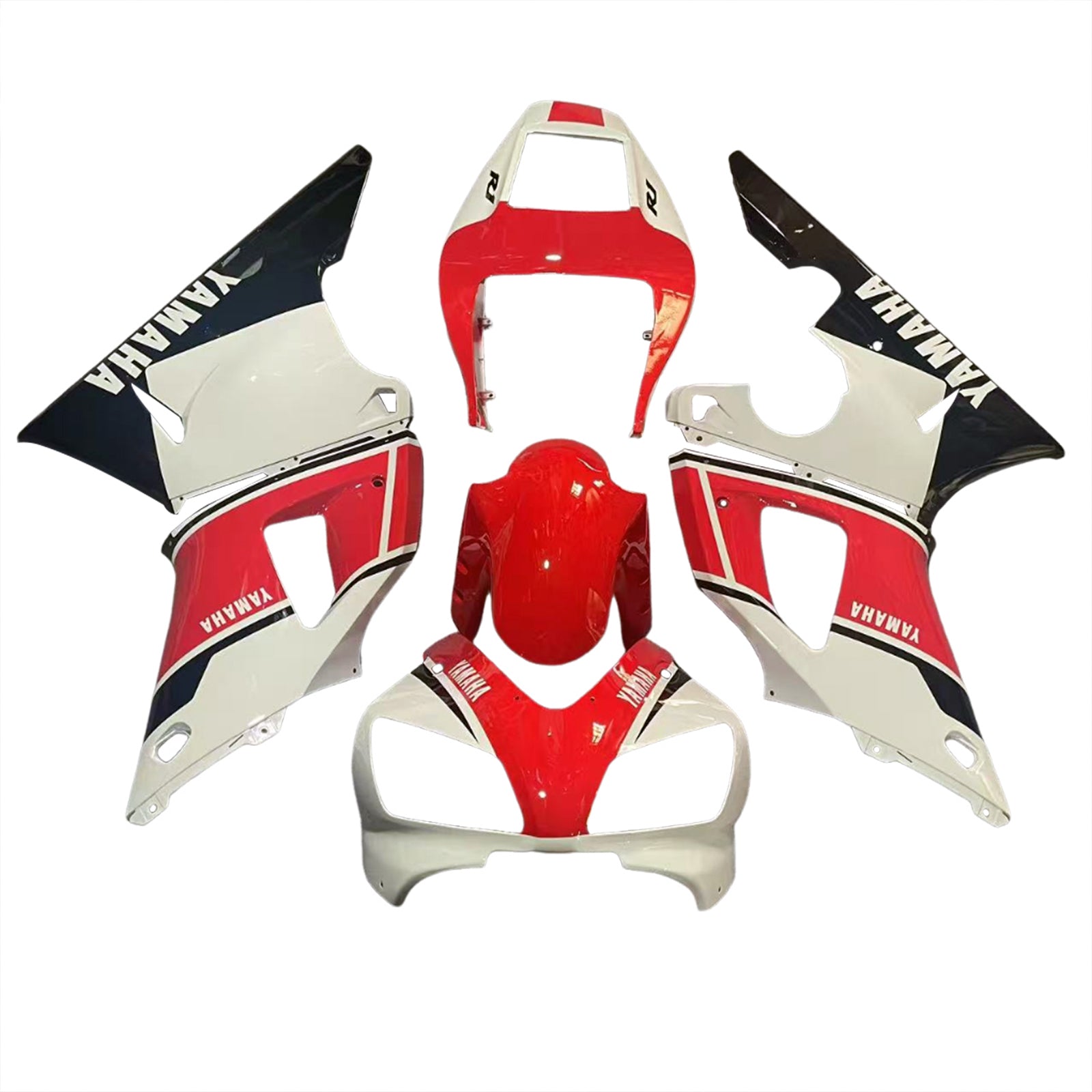 Amotopart Yamaha YZF 1000 R1 1998-1999 Kit Carénage Carrosserie Plastique ABS
