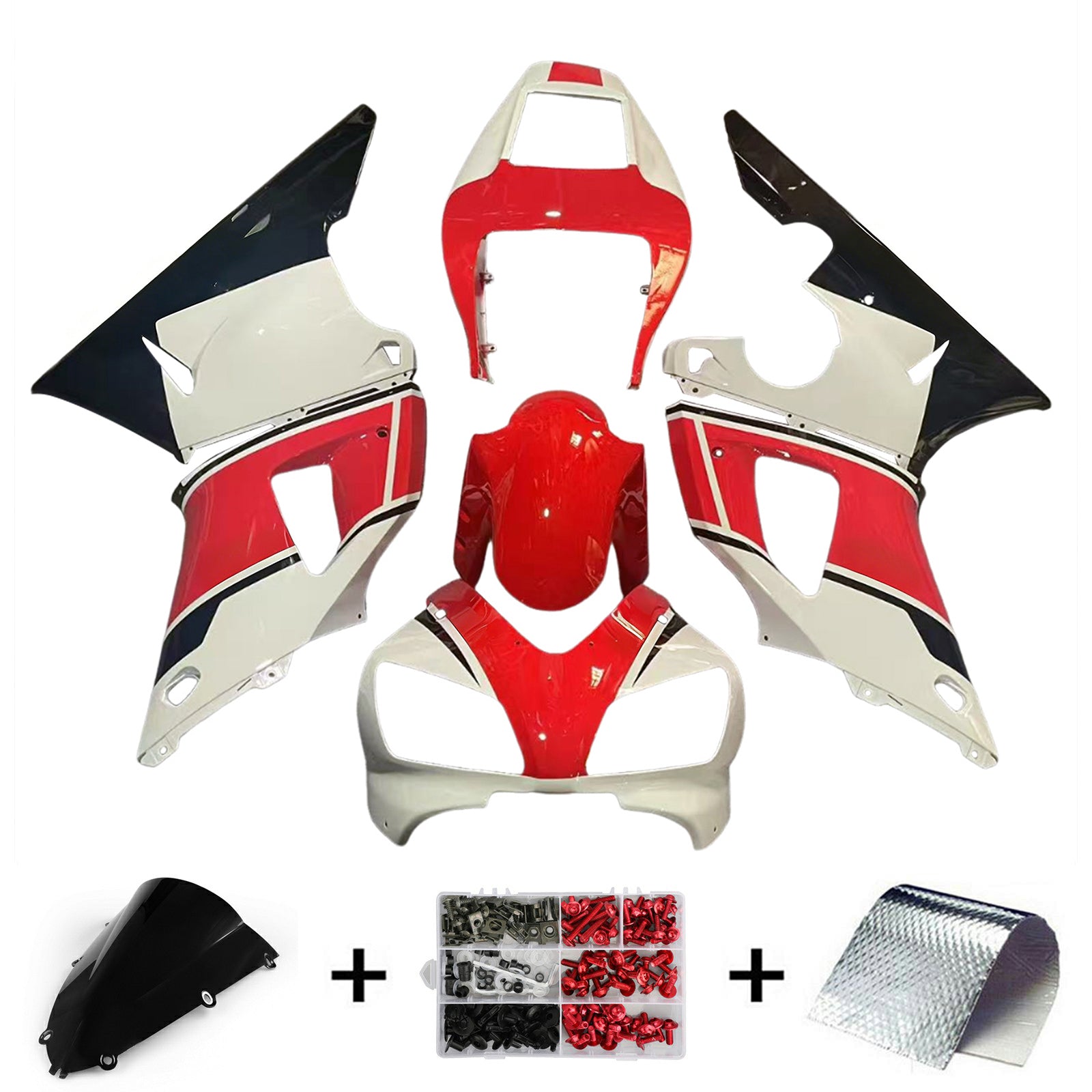 Amotopart Yamaha YZF 1000 R1 1998-1999 Kit carena carrozzeria in plastica ABS