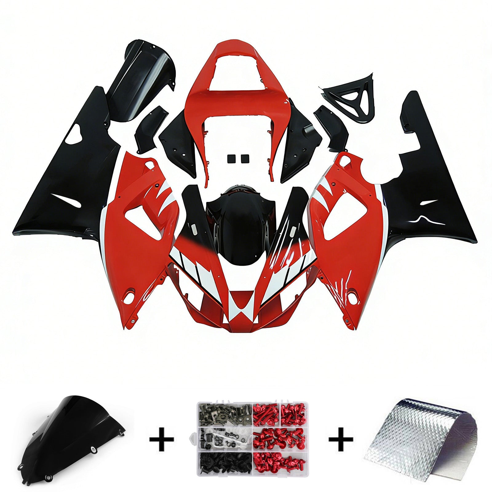Amotopart Yamaha YZF 1000 R1 1998-1999 Kit de carenado de carrocería de plástico ABS