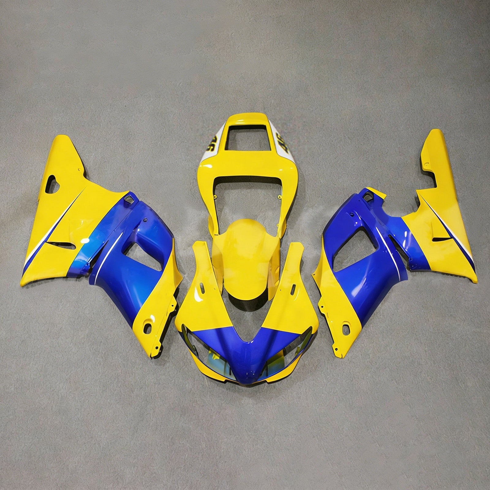 Amotopart Yamaha YZF 1000 R1 1998-1999 Kit Carénage Carrosserie Plastique ABS