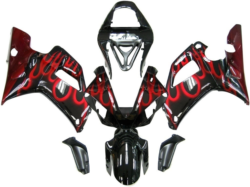 Sobe Amotopart 2000-2001 Yamaha YZF-R1 Črni in rdeči plamen R1 generic
