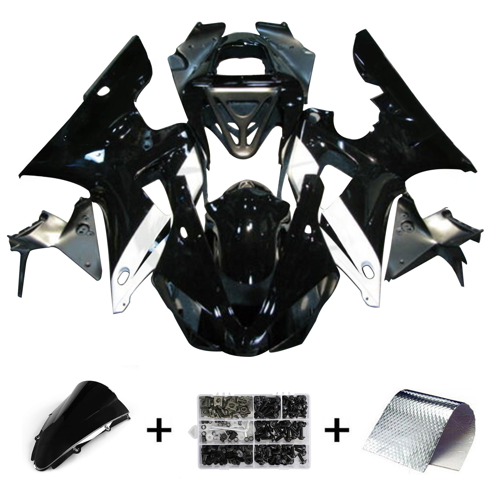 Amotopart Carénage Carrosserie Kit Pour Yamaha YZFR1 YZF R1 2000-2001 Générique