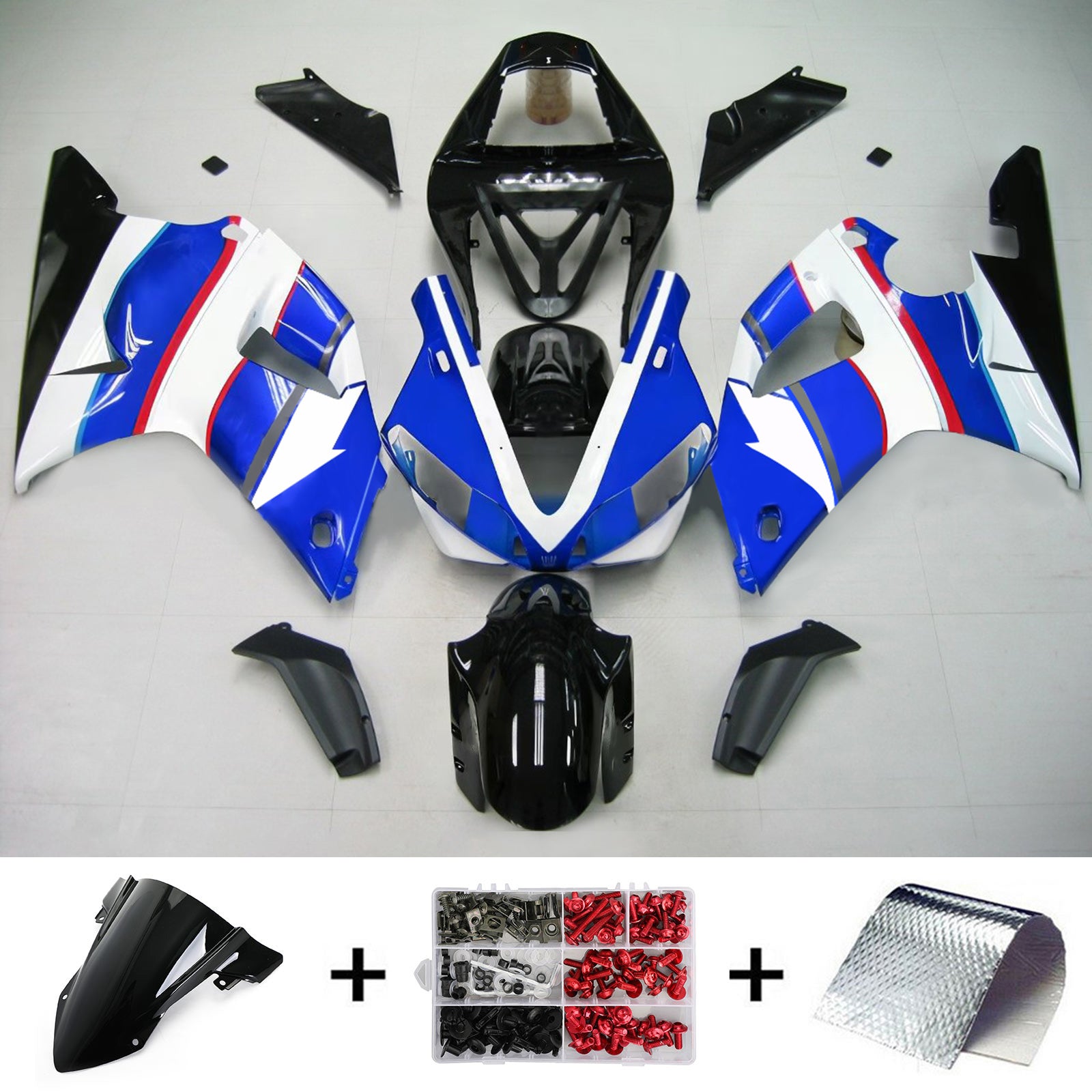 Kit de carénage Amotopart pour Yamaha YZF 1000 R1 2000-2001 générique