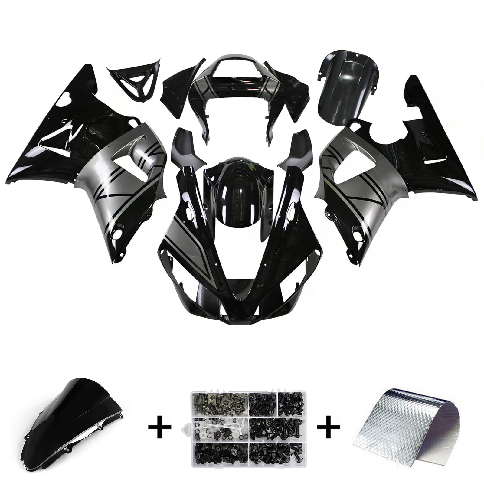 Injection Fairing Kit Bodywork Plastic ABS fit For Yamaha YZF 1000 R1 2000-2001