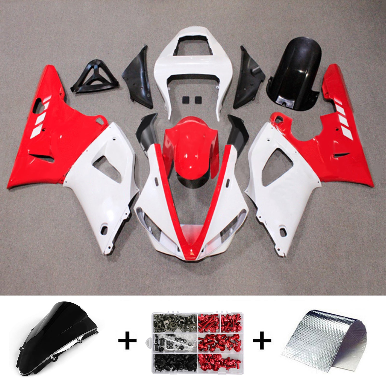 Injektiotapapakkaus Konttien muovinen abs sopii Yamaha YZF 1000 R1 2000-2001