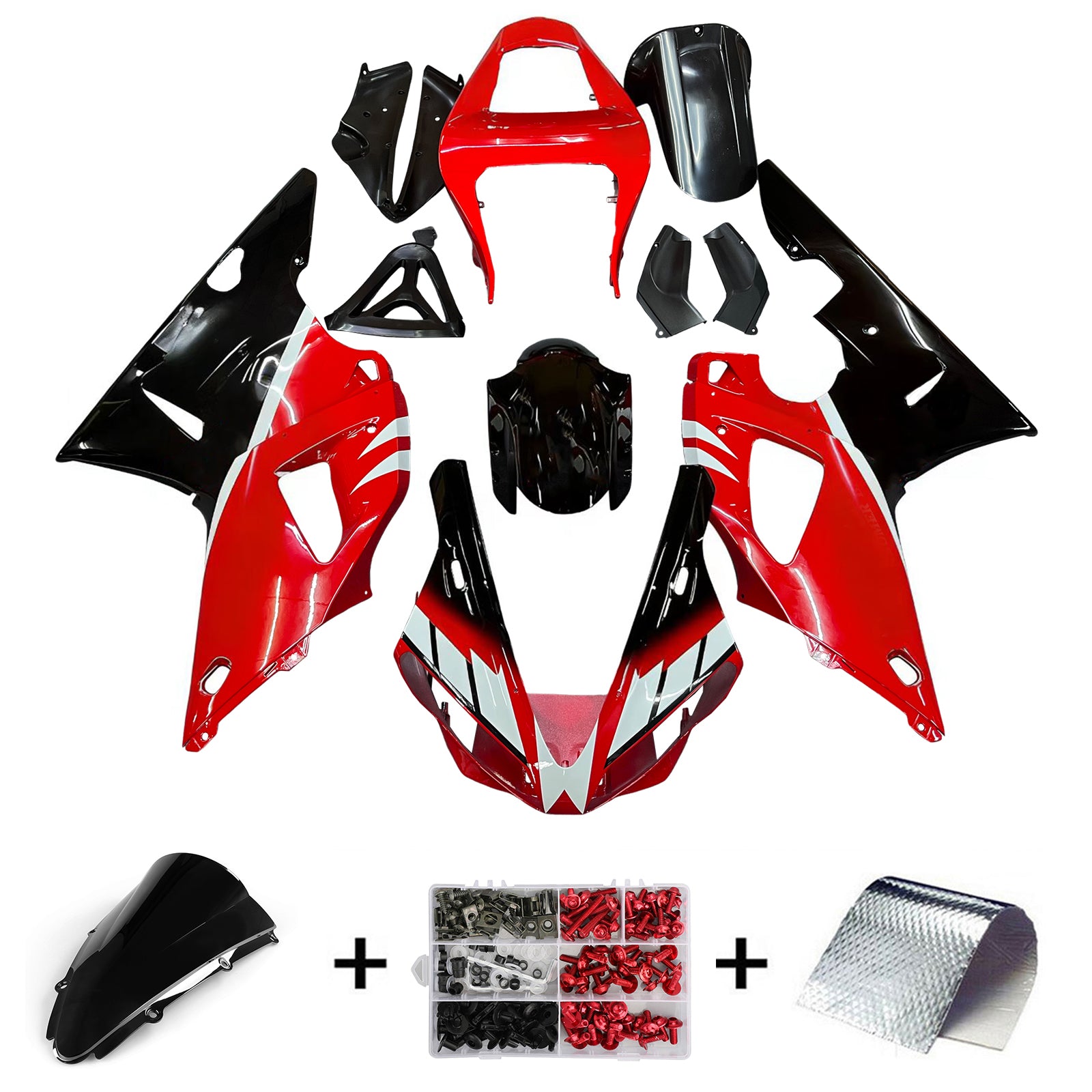 Injectiekuipset Carrosserie Kunststof ABS geschikt voor Yamaha YZF 1000 R1 2000-2001
