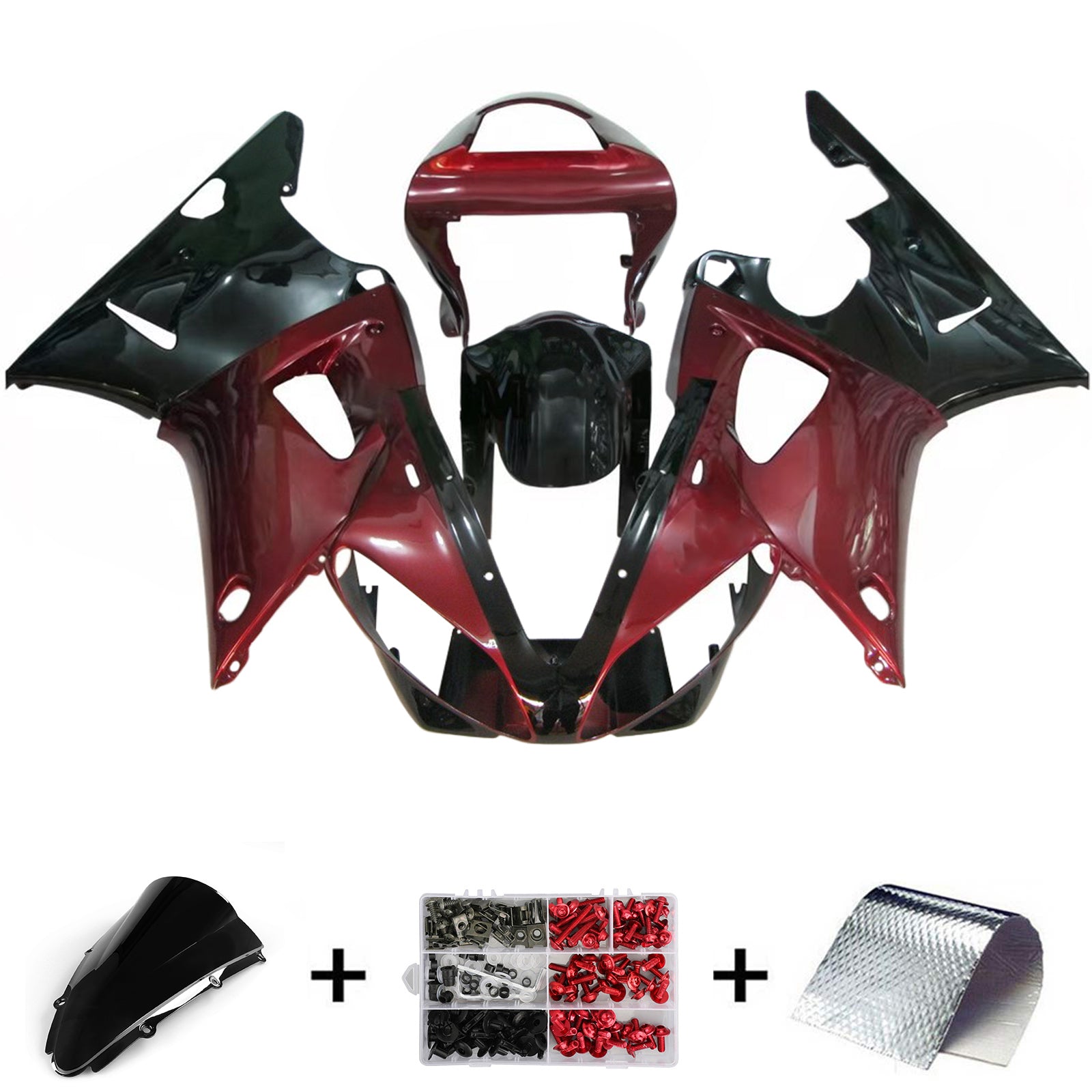 2000-2001 Yamaha YZF 1000 R1 Kit de carénage d'injection carrosserie plastique ABS