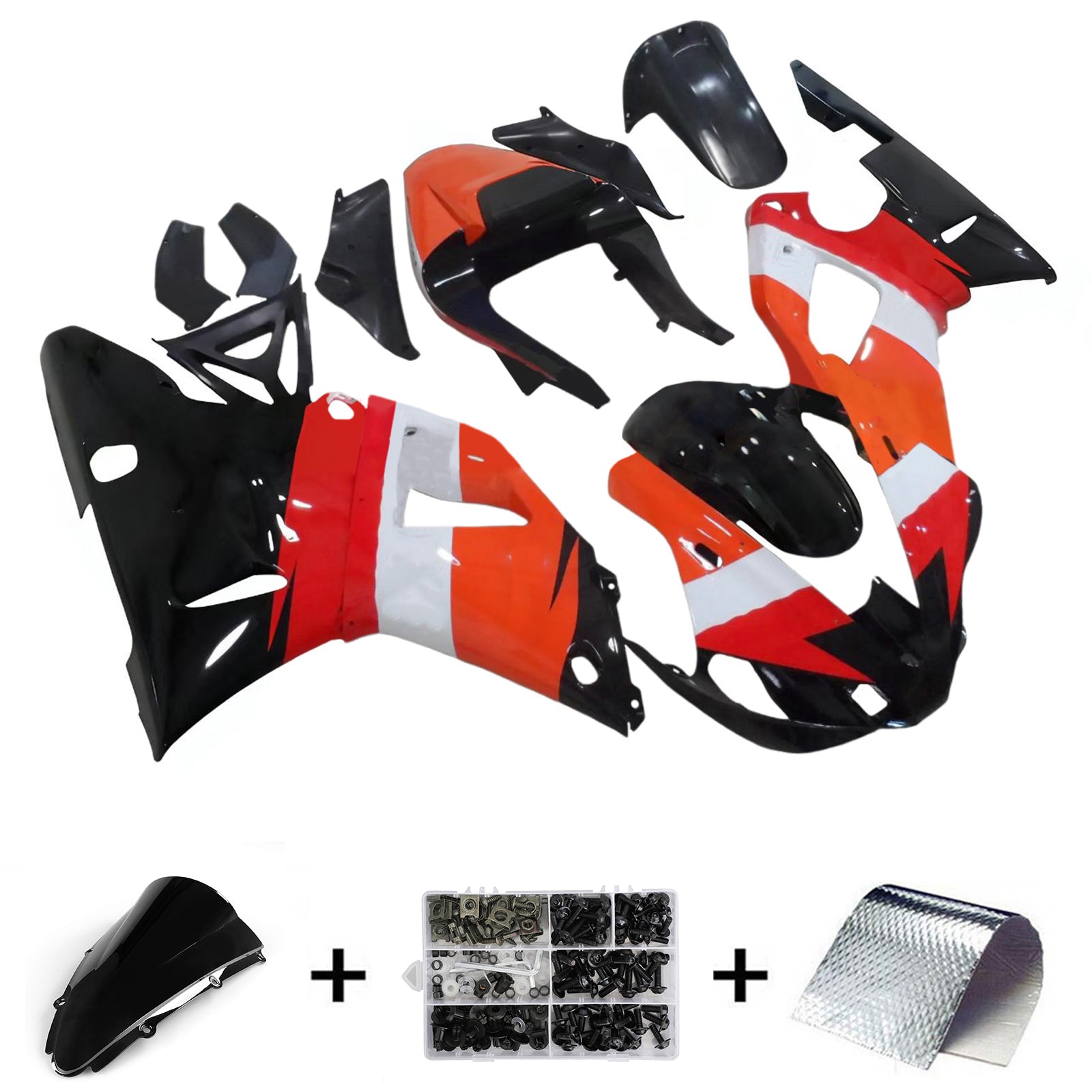 2000-2001 Yamaha YZF 1000 R1 Kit de carénage d'injection carrosserie plastique ABS