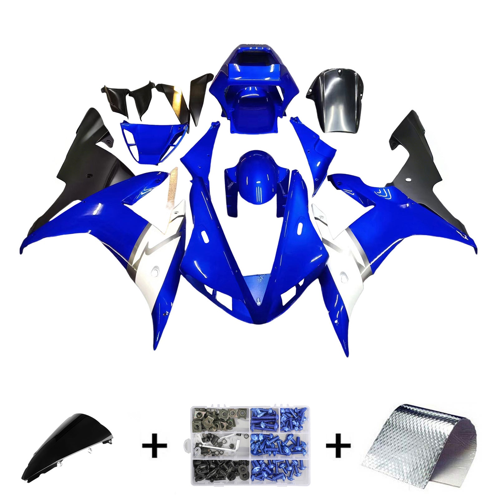 Carénages Amotopart 2002-2003 Yamaha YZF-R1Blue R1 Generic