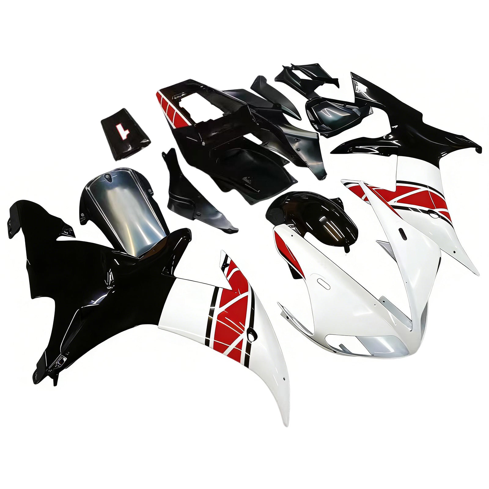 Amotopart Yamaha YZF-R1 2002-2003 Kit Carénage Carrosserie Plastique ABS