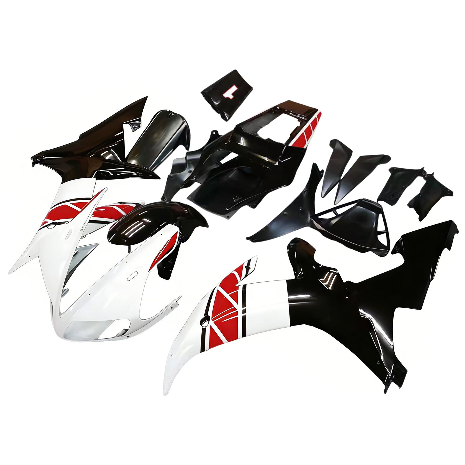 Amotopart Yamaha YZF-R1 2002-2003 Kit Carénage Carrosserie Plastique ABS