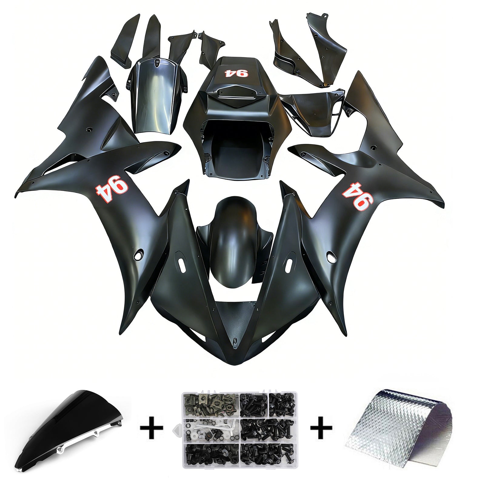 Amotopart Yamaha YZF-R1 2002-2003 Kit de carenado de carrocería de plástico ABS