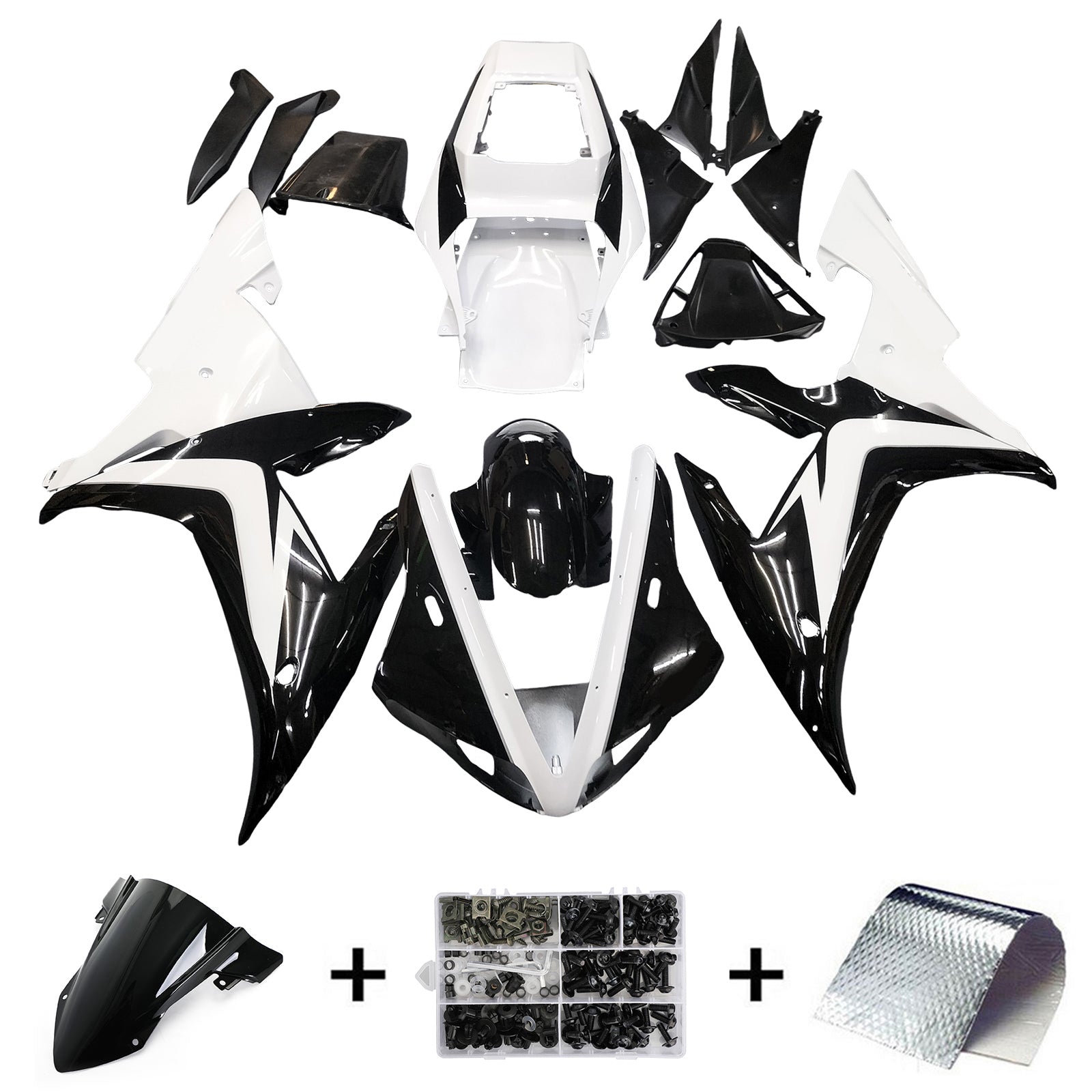 Kit de carénage Amotopart pour Yamaha YZF 1000 R1 2002-2003 générique