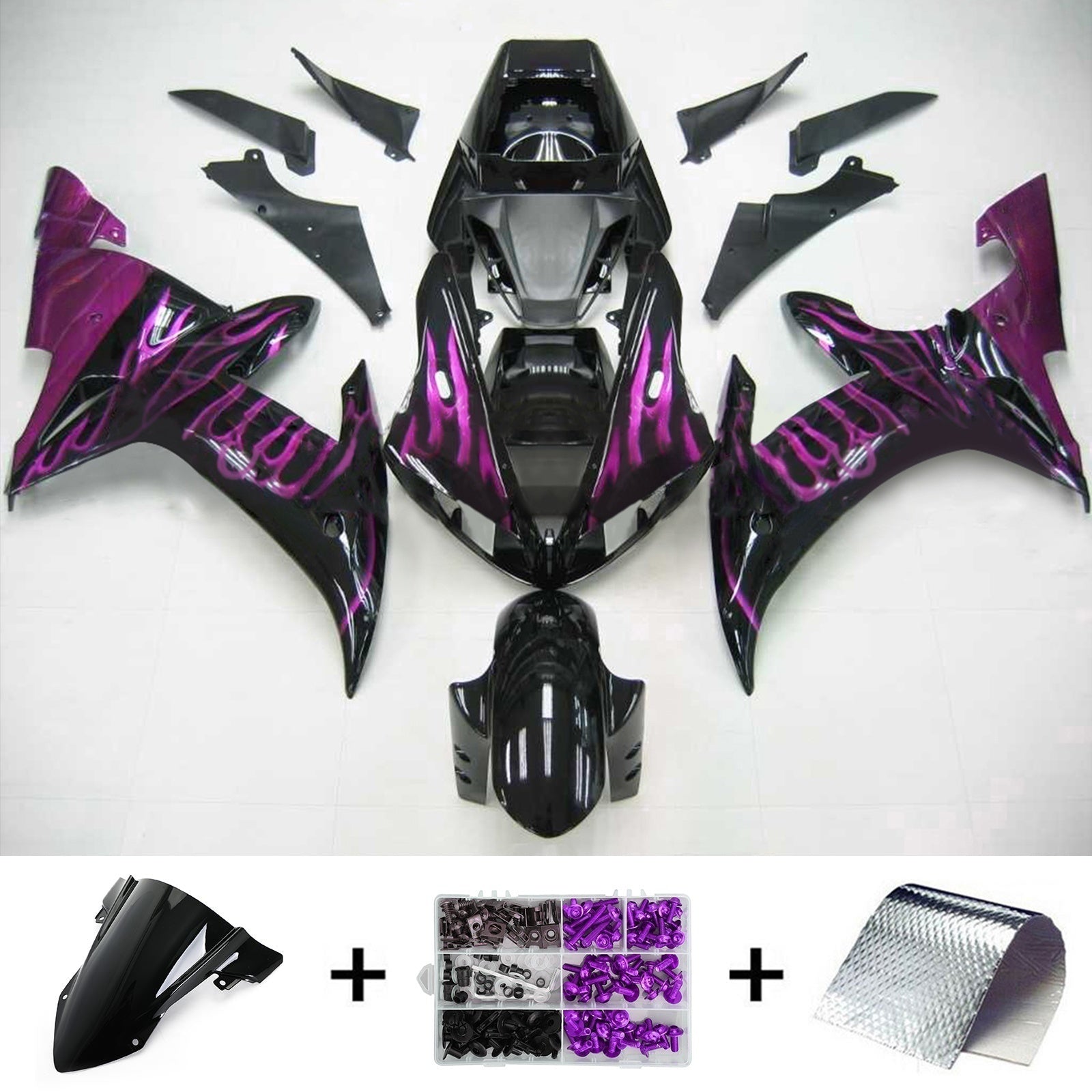 Kit de carénage Amotopart pour Yamaha YZF 1000 R1 2002-2003 générique