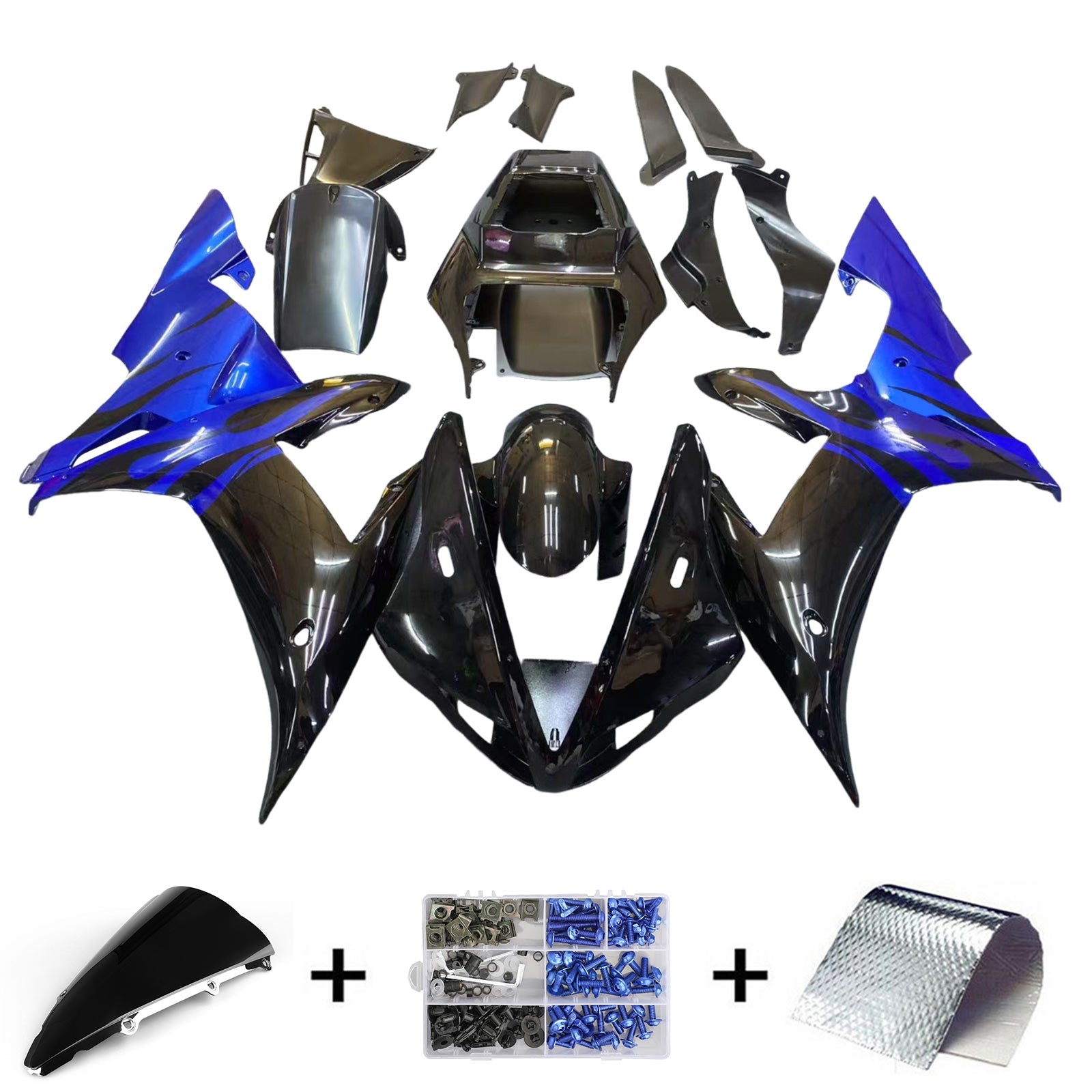 2002-2003 Yamaha YZF 1000 R1 Kit de carénage d'injection carrosserie plastique ABS