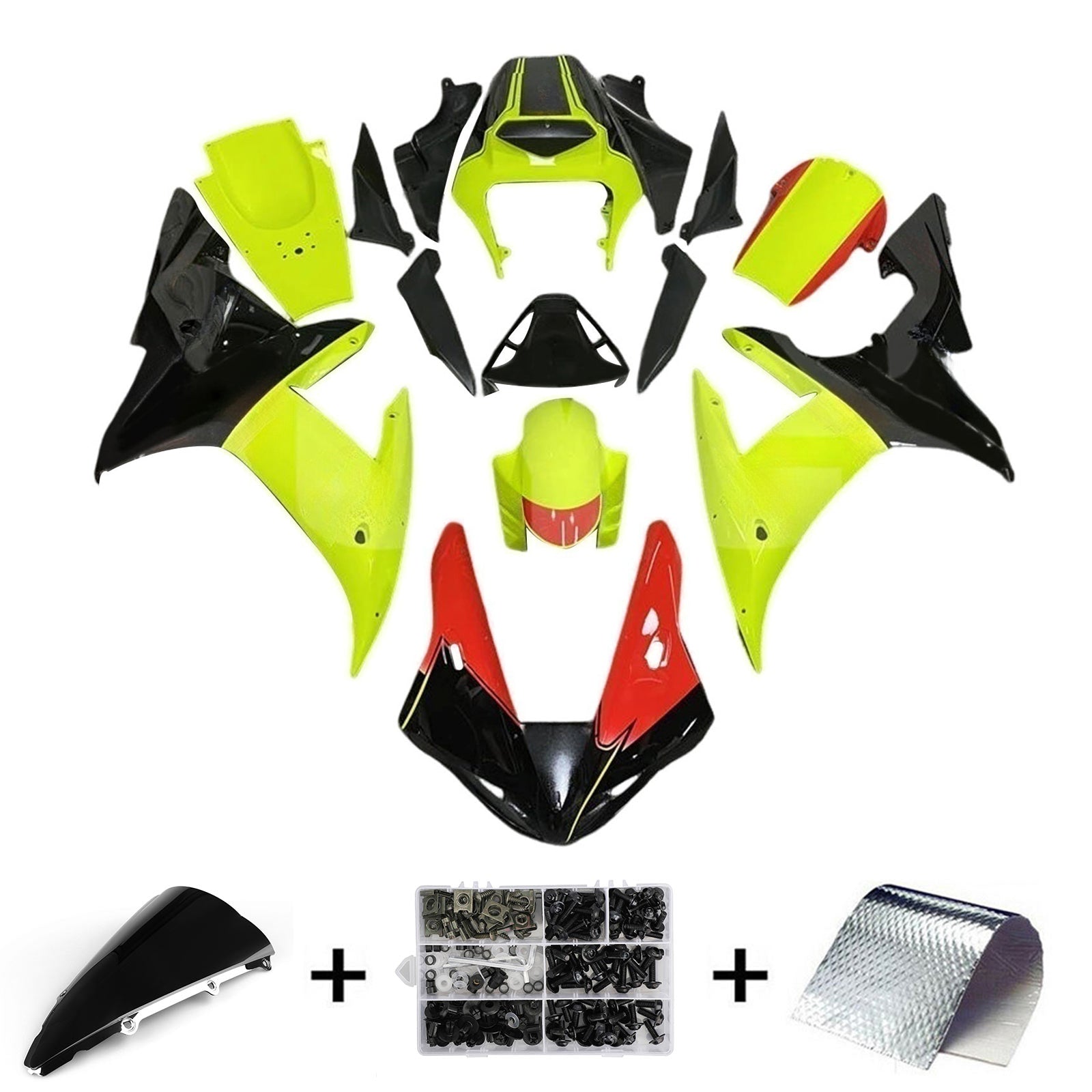 2002-2003 Yamaha YZF 1000 R1 Kit de carénage d'injection carrosserie plastique ABS