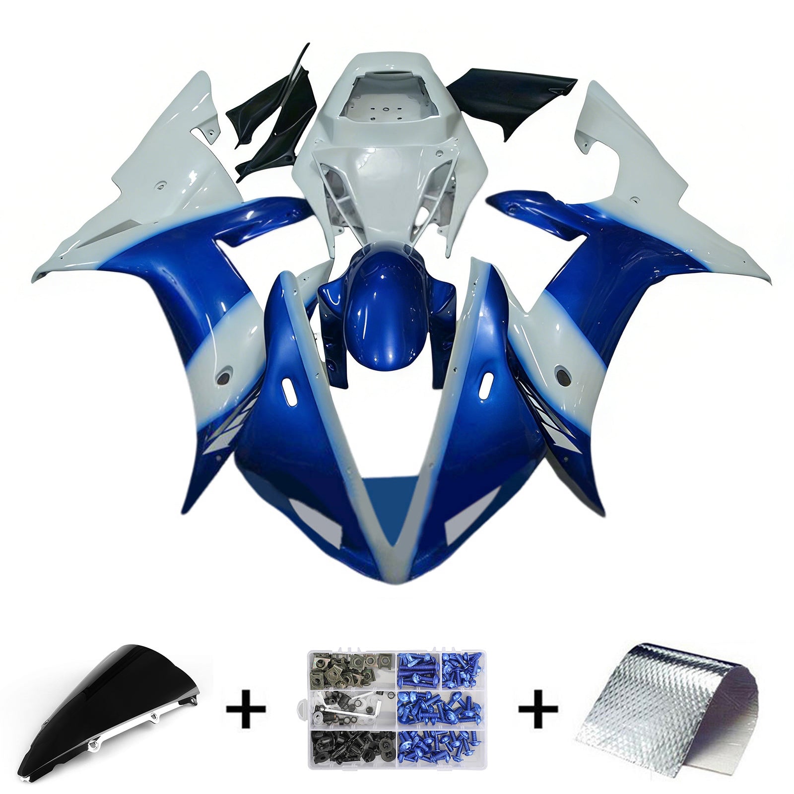 2002-2003 Yamaha YZF 1000 R1 Kit de carénage d'injection carrosserie plastique ABS