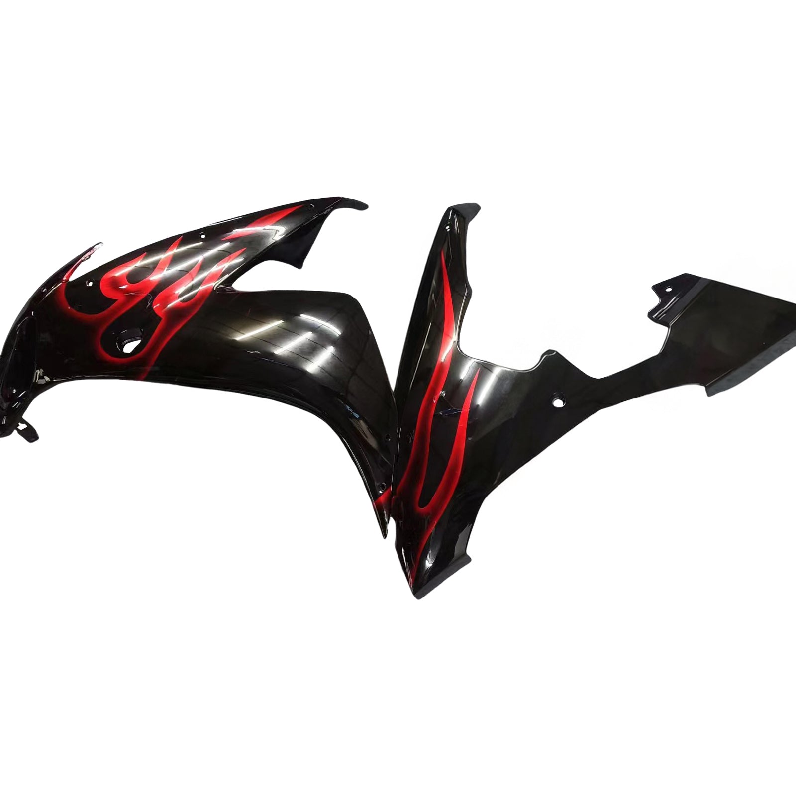 Carénages Amotopart 2004-2006 Yamaha YZF-R1 Black &amp; Red Flame R1 Generic